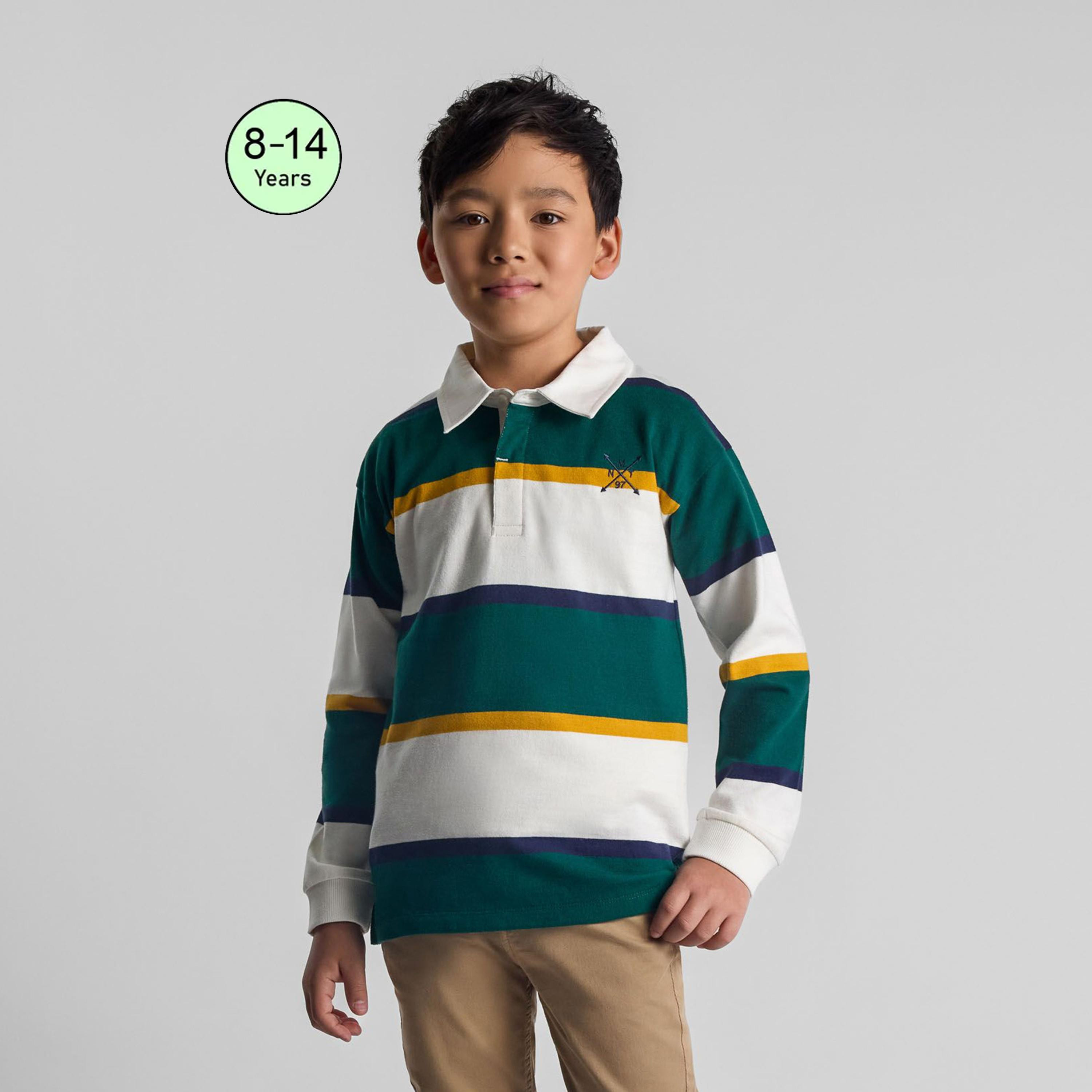Minoti Long Sleeves Stripes Cotton Polo T-Shirt-boys-clothing-tshirtsandpolos-image-1