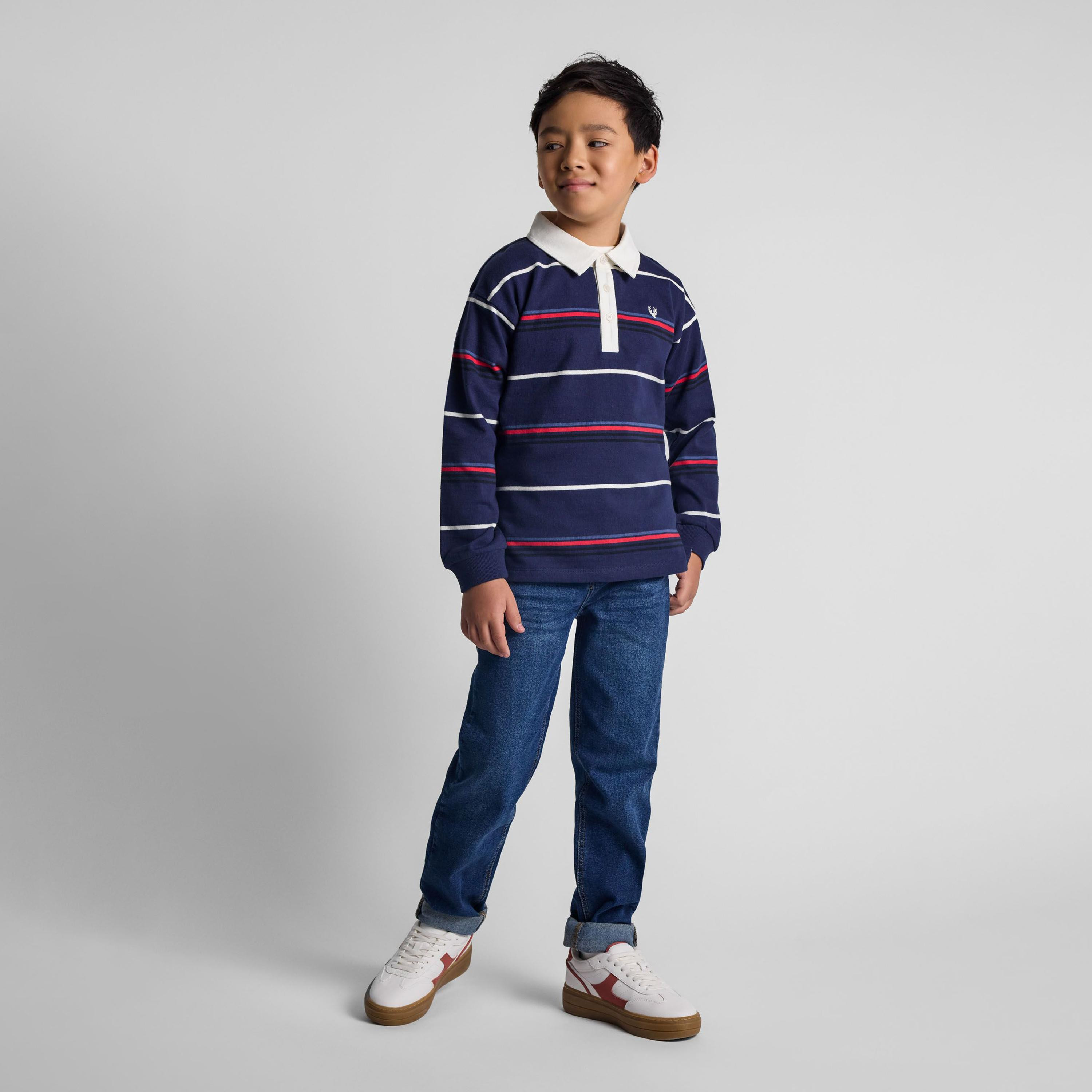 Minoti Long Sleeves Printed Cotton Polo T-Shirt-boys-clothing-tshirtsandpolos-image-2