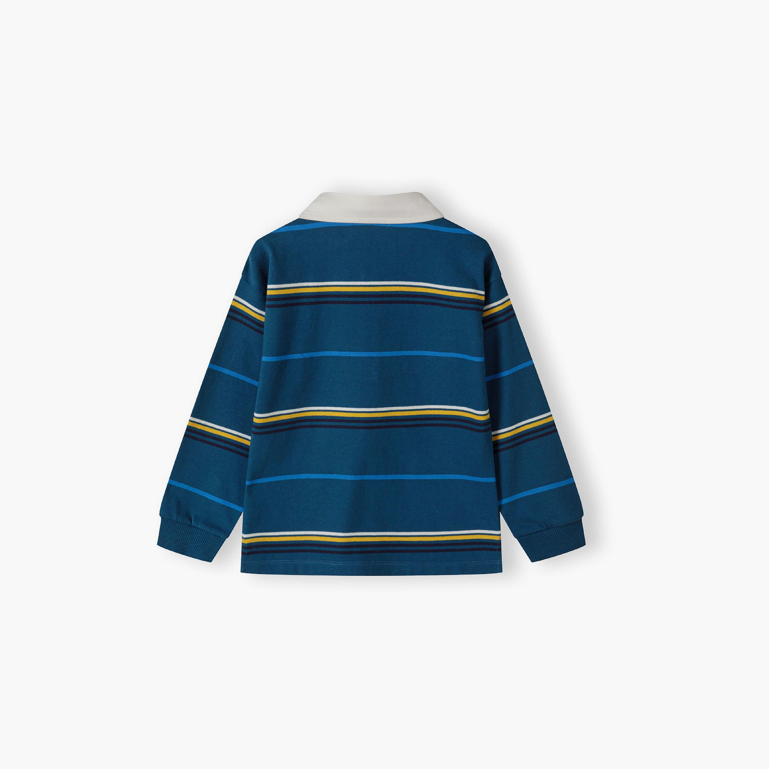 Minoti Long Sleeves Printed Cotton Polo T-Shirt-boys-clothing-tshirtsandpolos-image-3