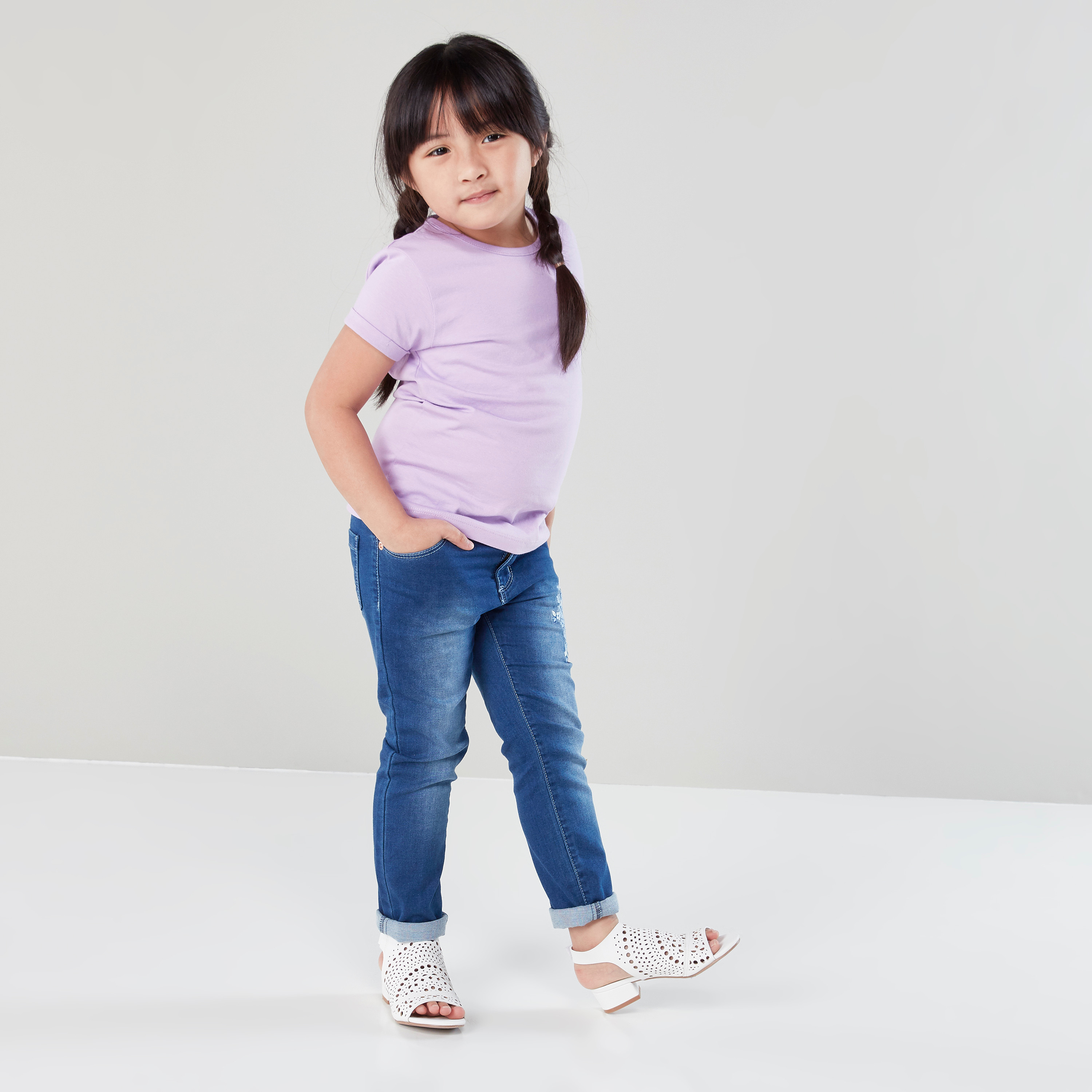 Buy Bossini Skinny Knit Like Denim Jeans With Embellishments Online Mothercare Bahrain