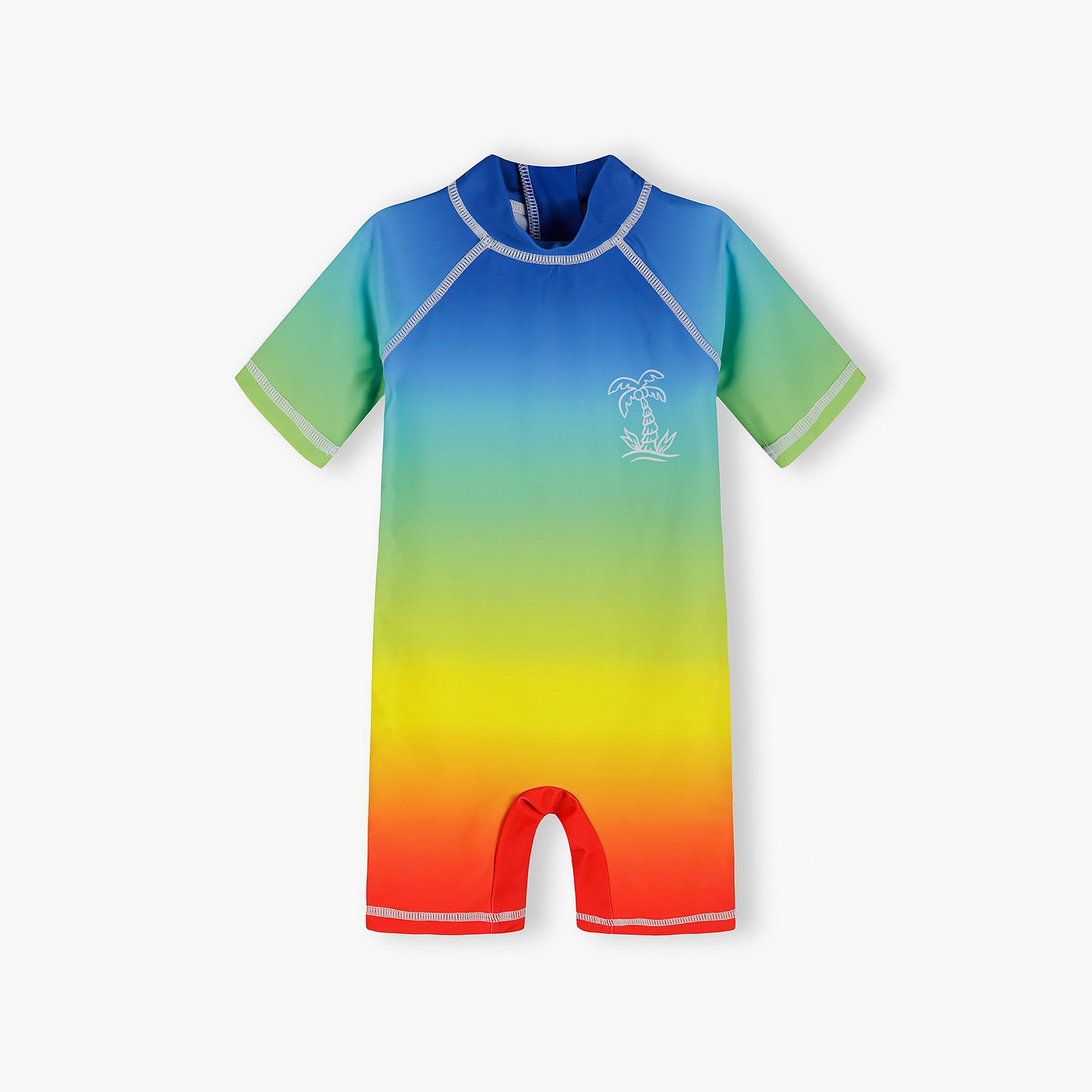 Minoti Short Sleeves Front Zipped Swimsuit-boys-clothing-swimwear-image-1