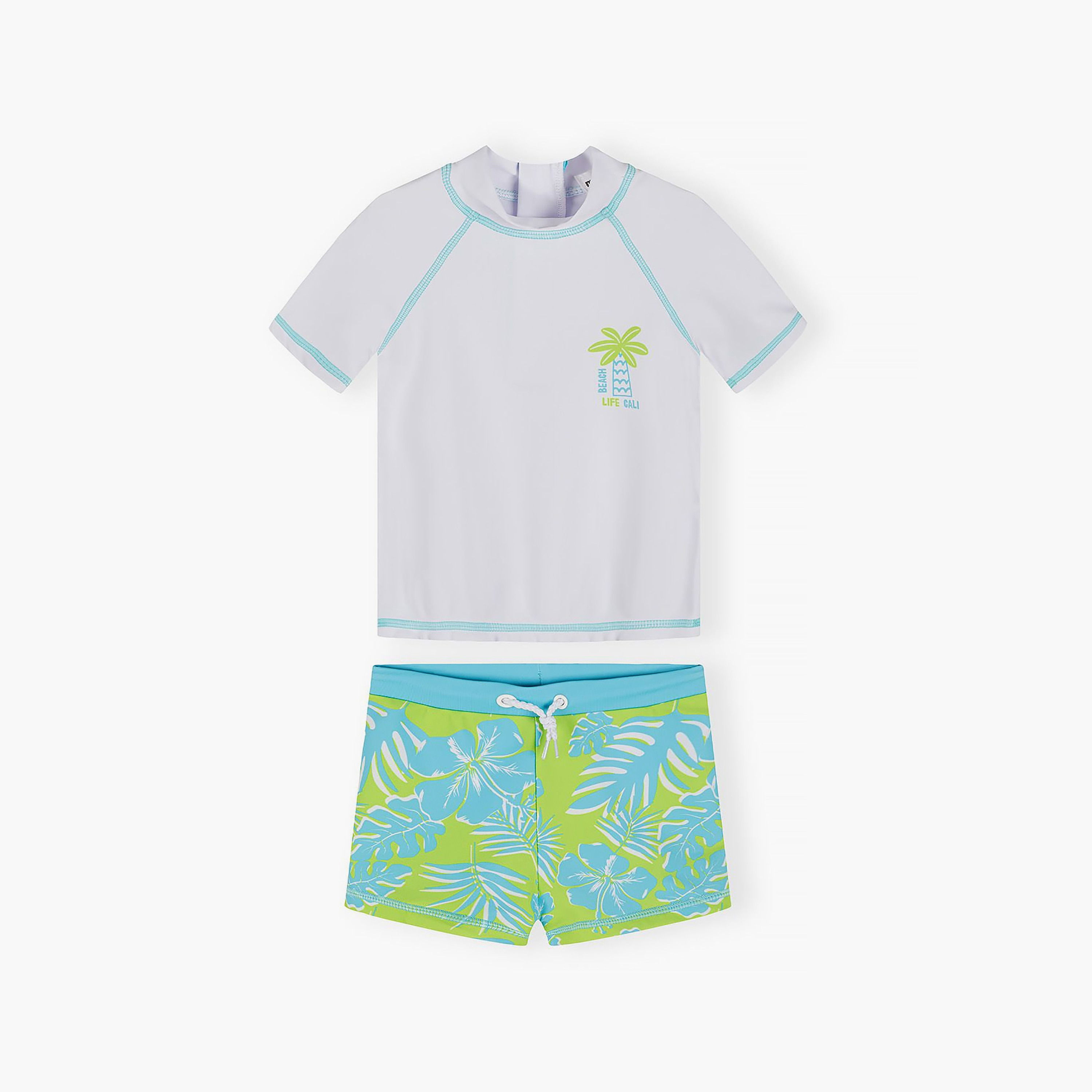 طقم بلوزة سباحة وشورت بأكمام قصيرة من مينوتي-boys-clothing-swimwear-image-2