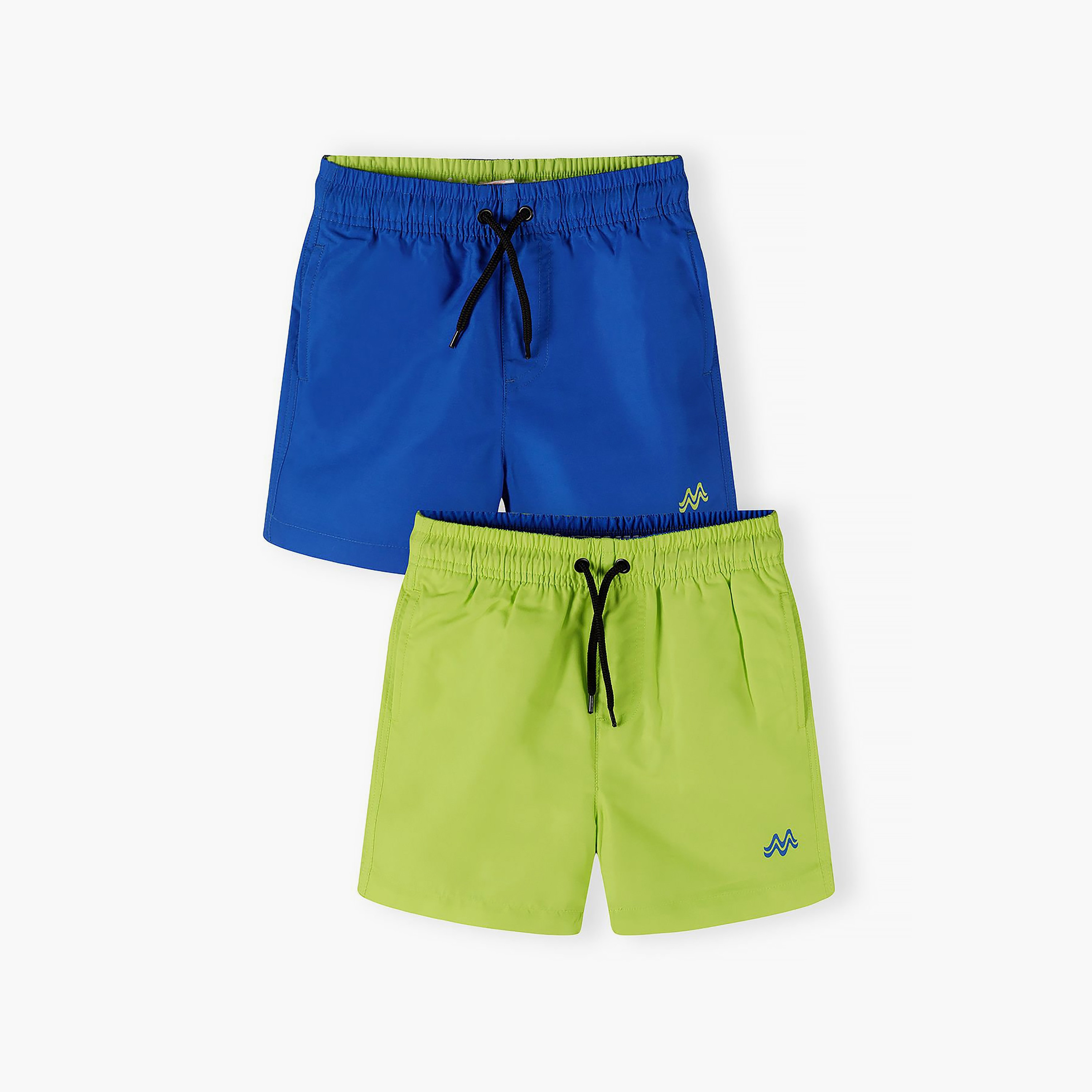 طقم شورتات سباحة بخصر مطاطي ورباط وجيوب جانبية قطعتين من مينوتي-boys-clothing-swimwear-image-1