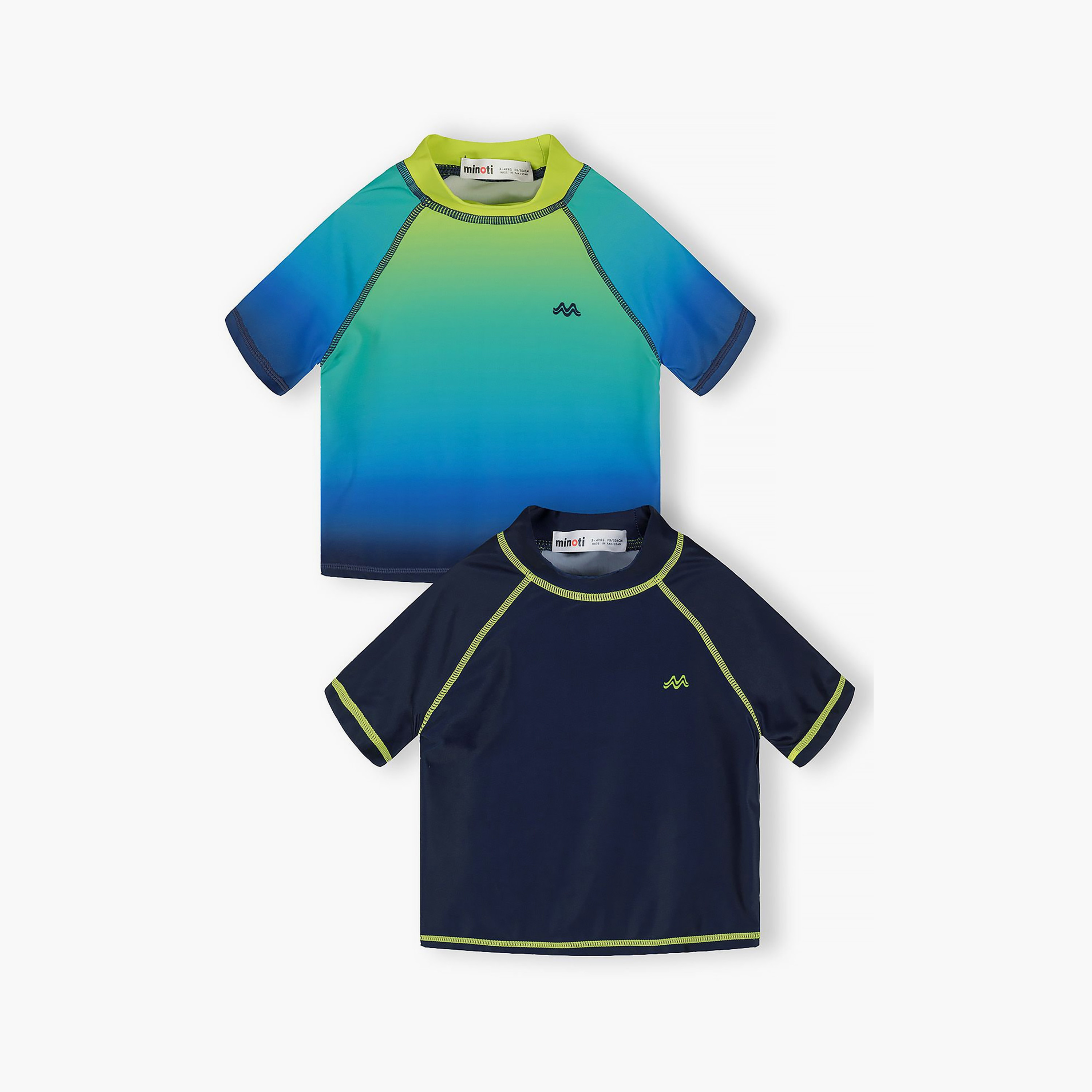 طقم بلوزات سباحة قطعتين بأكمام قصيرة من مينوتي-boys-clothing-swimwear-image-1