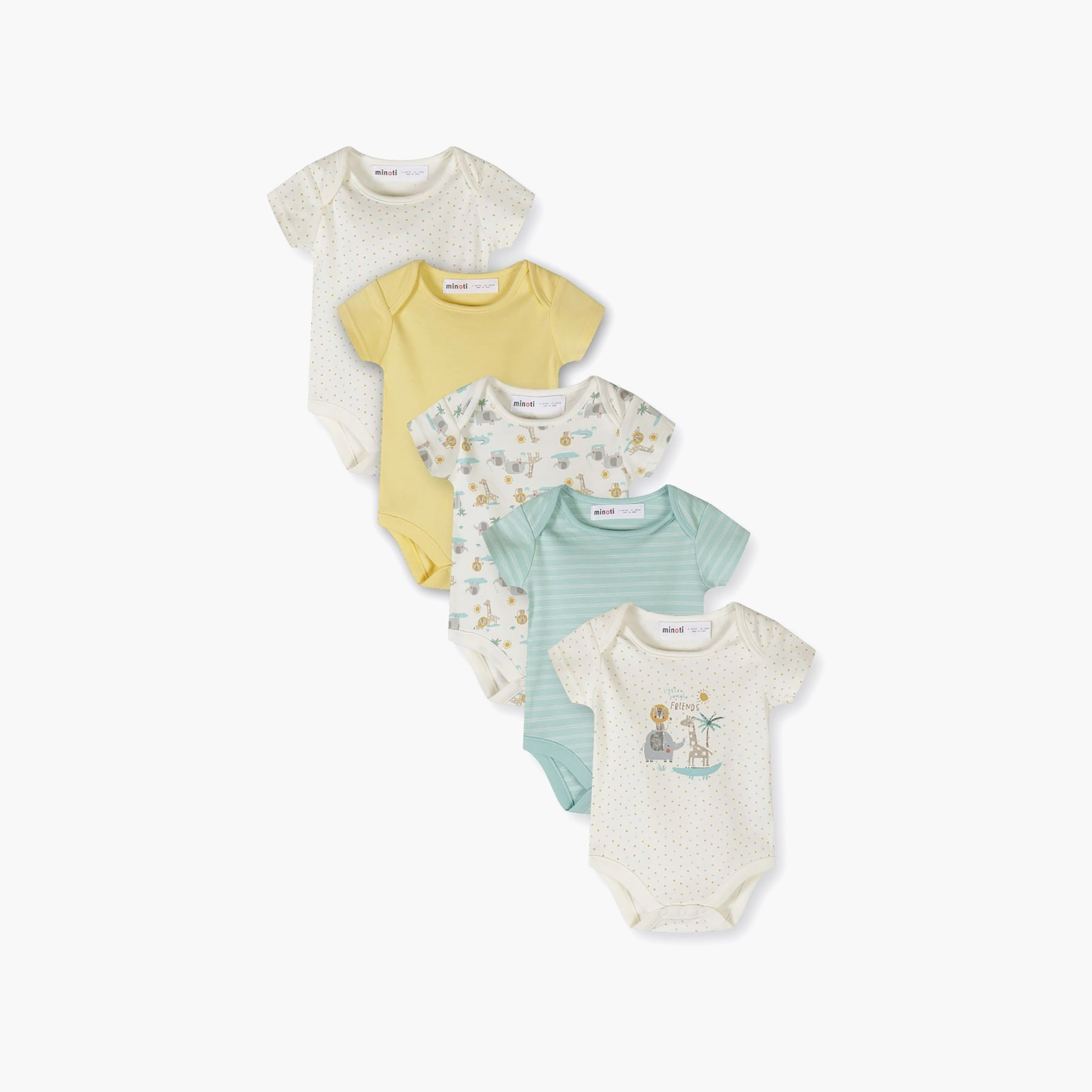 Minoti 5-Piece Short Sleeves Safari Print Bodysuits Set-baby-boys-clothing-bodysuits-image-8