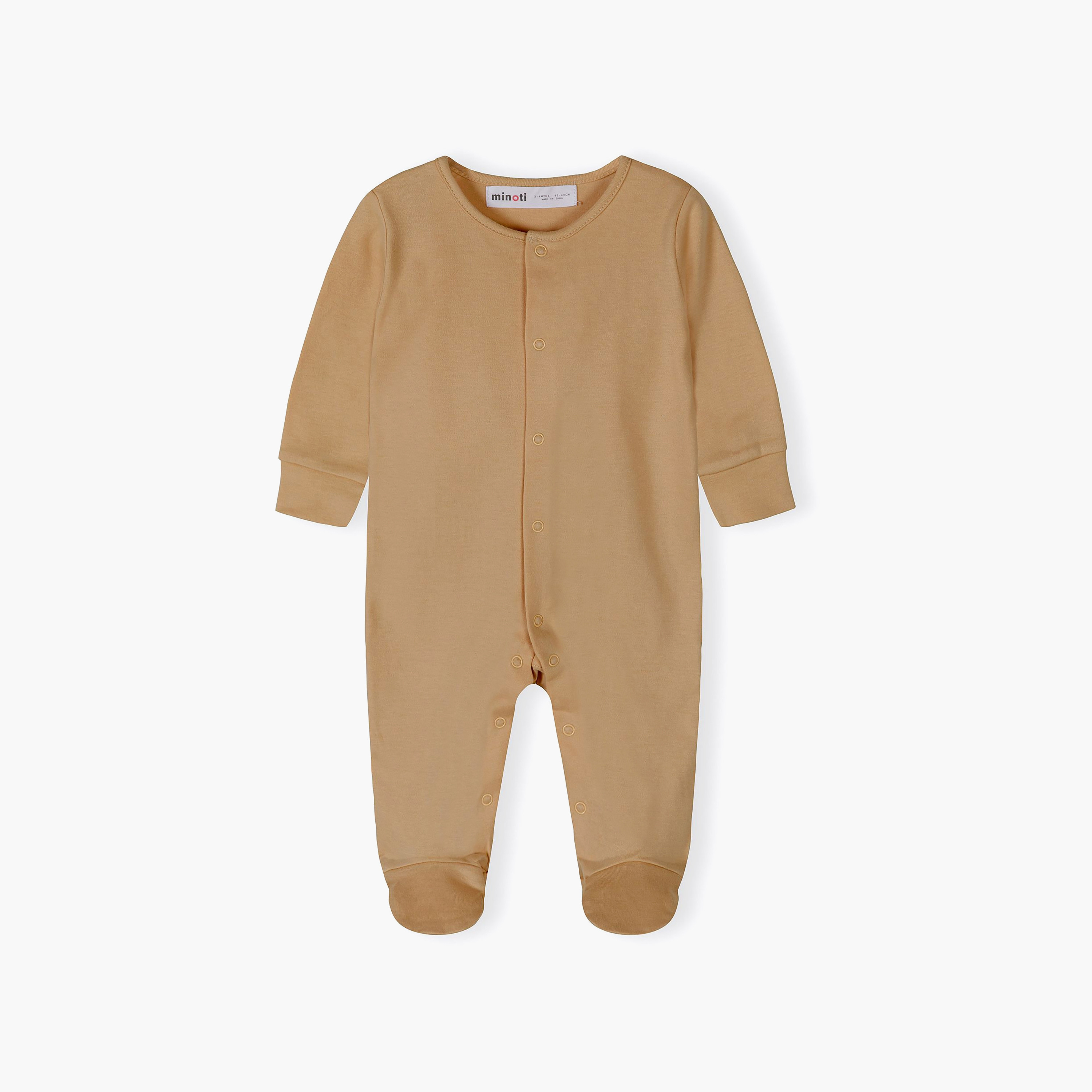 Minoti 5-Piece Long Sleeves Solid Bodysuits Set-baby-boys-clothing-nightwear-sleepsuits-image-4