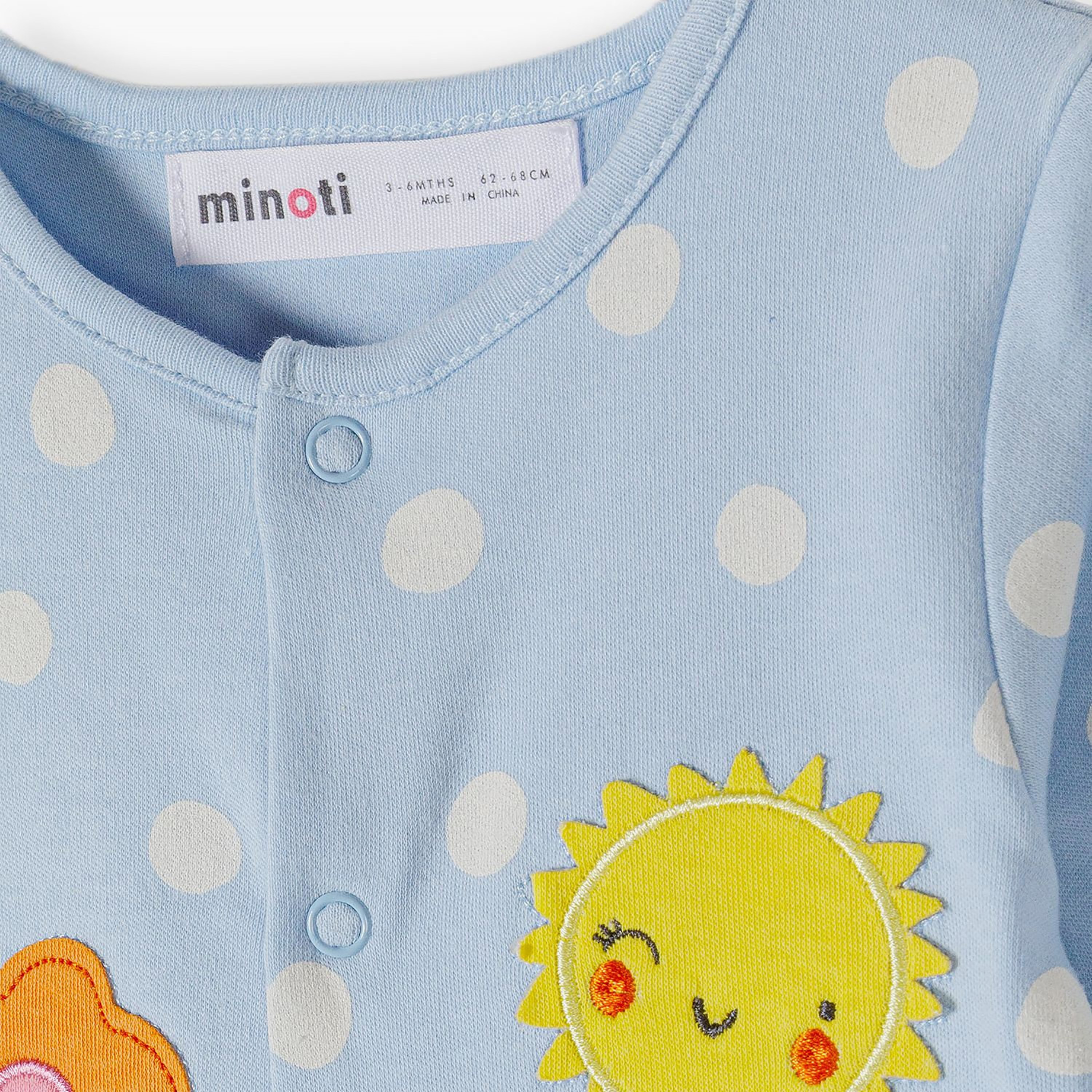 طقم بودي سوت بطبعة زهور ونقاط وأكمام طويلة 3 قطع من مينوتي-baby-girls-clothing-nightwear-sleepsuits-image-6