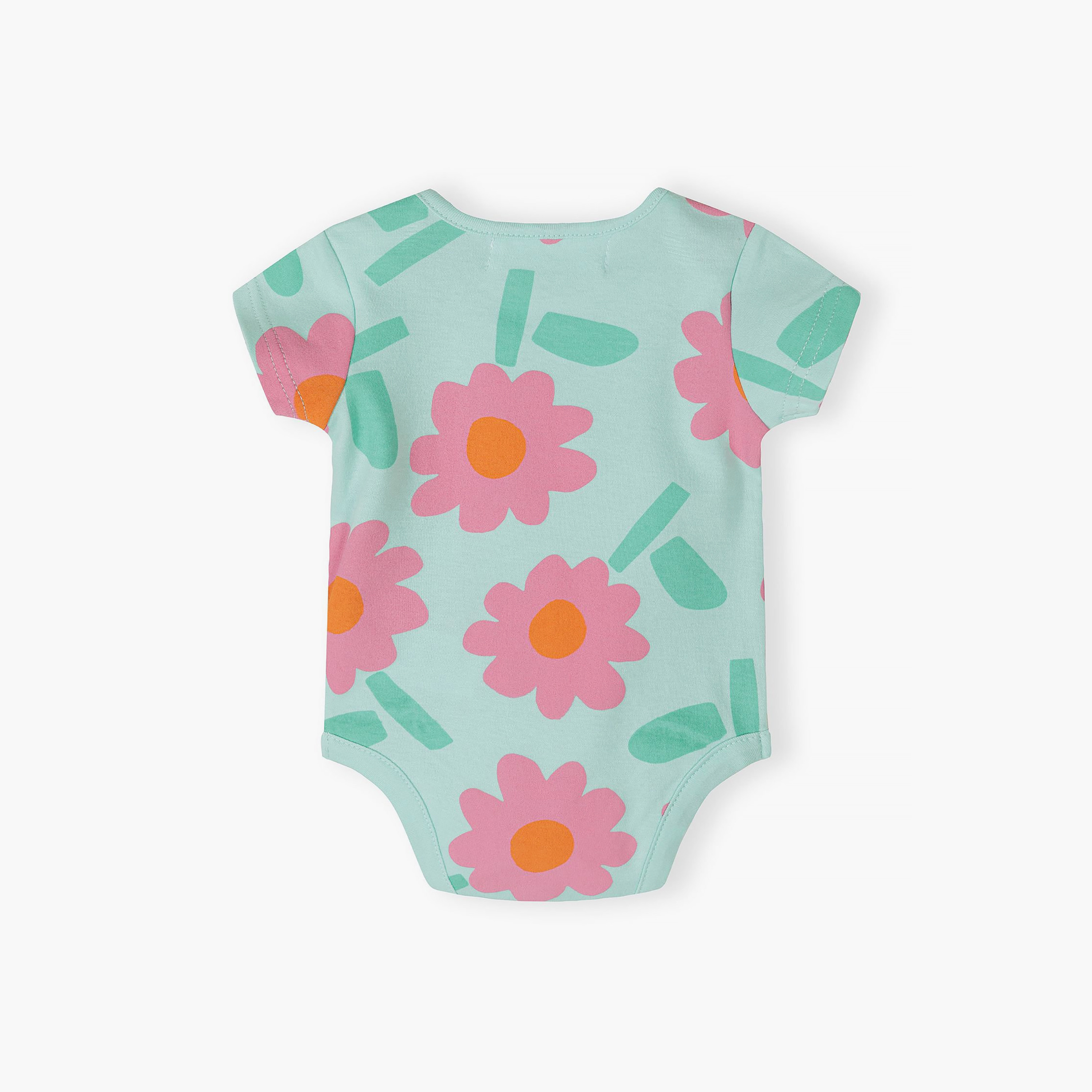 Minoti 5-Piece Short Sleeves Dots & Flower Print Bodysuits Set-baby-girls-clothing-bodysuits-image-6