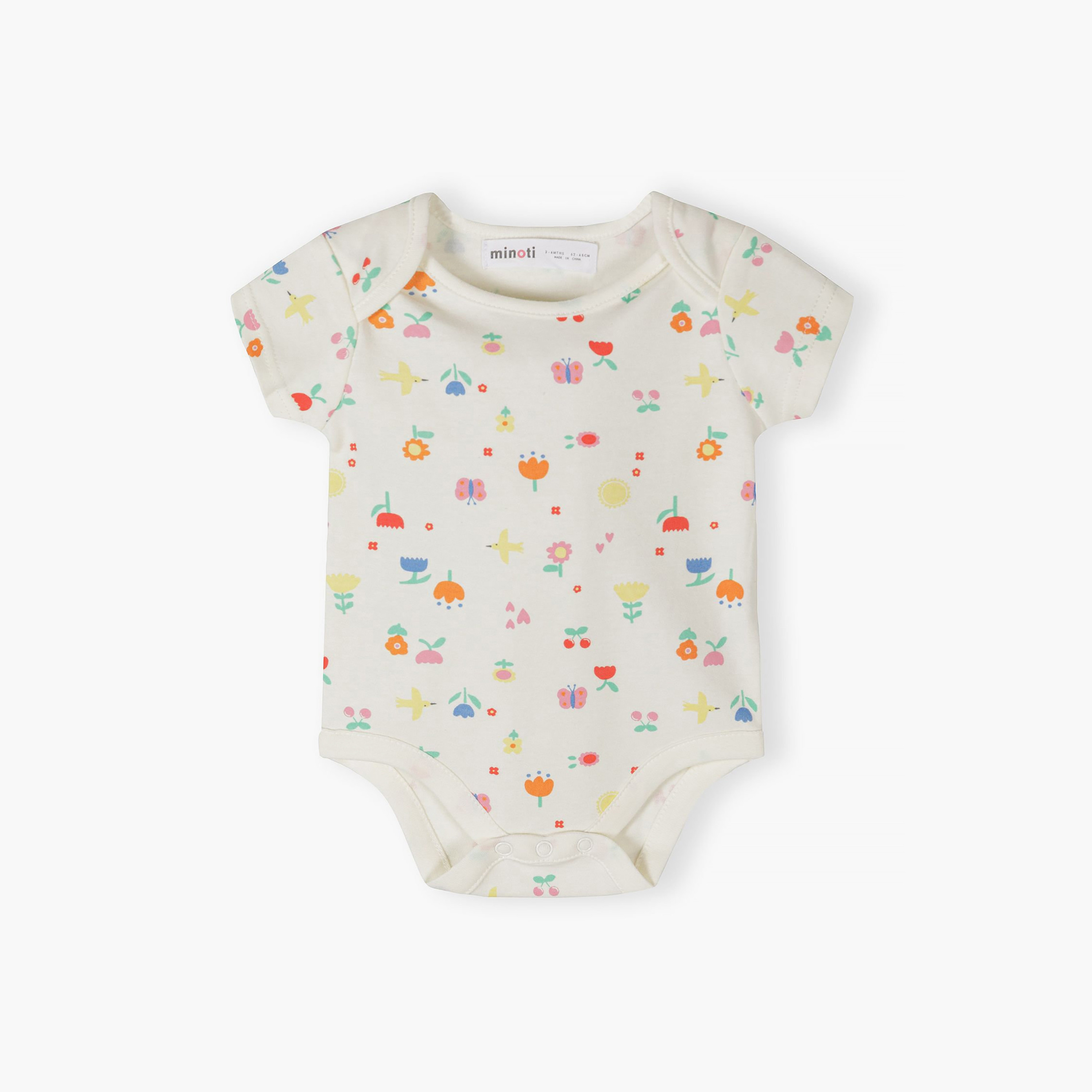 طقم بودي سوت بطبعة زهور وأكمام قصيرة 7 قطع من مينوتي-baby-girls-clothing-bodysuits-image-3