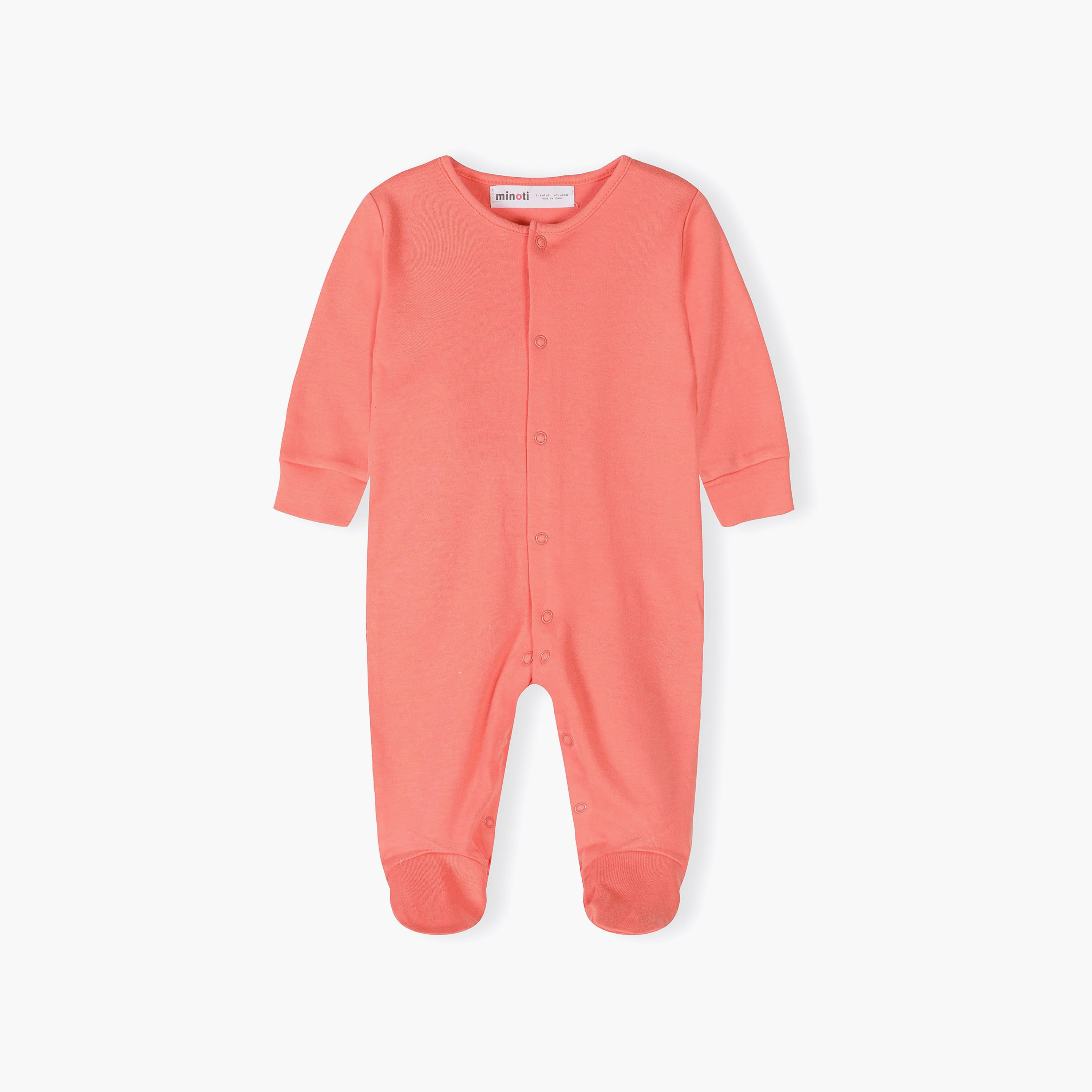 طقم بودي سوت سادة وأكمام طويلة 5 قطع من مينوتي-baby-girls-clothing-nightwear-sleepsuits-image-5
