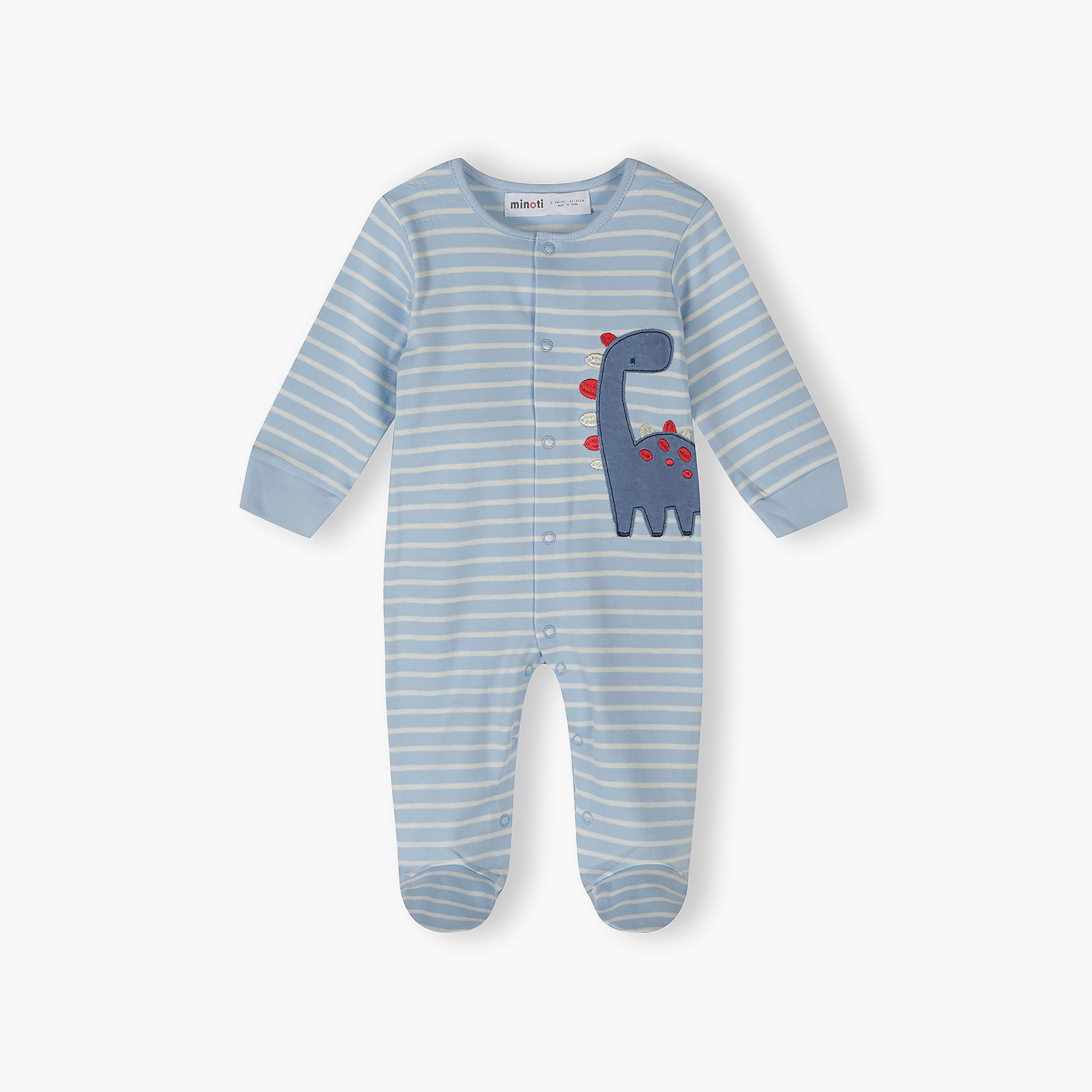 طقم بودي سوت بطبعة ديناصورات وأكمام طويلة 3 قطع من مينوتي-baby-boys-clothing-nightwear-sleepsuits-image-2