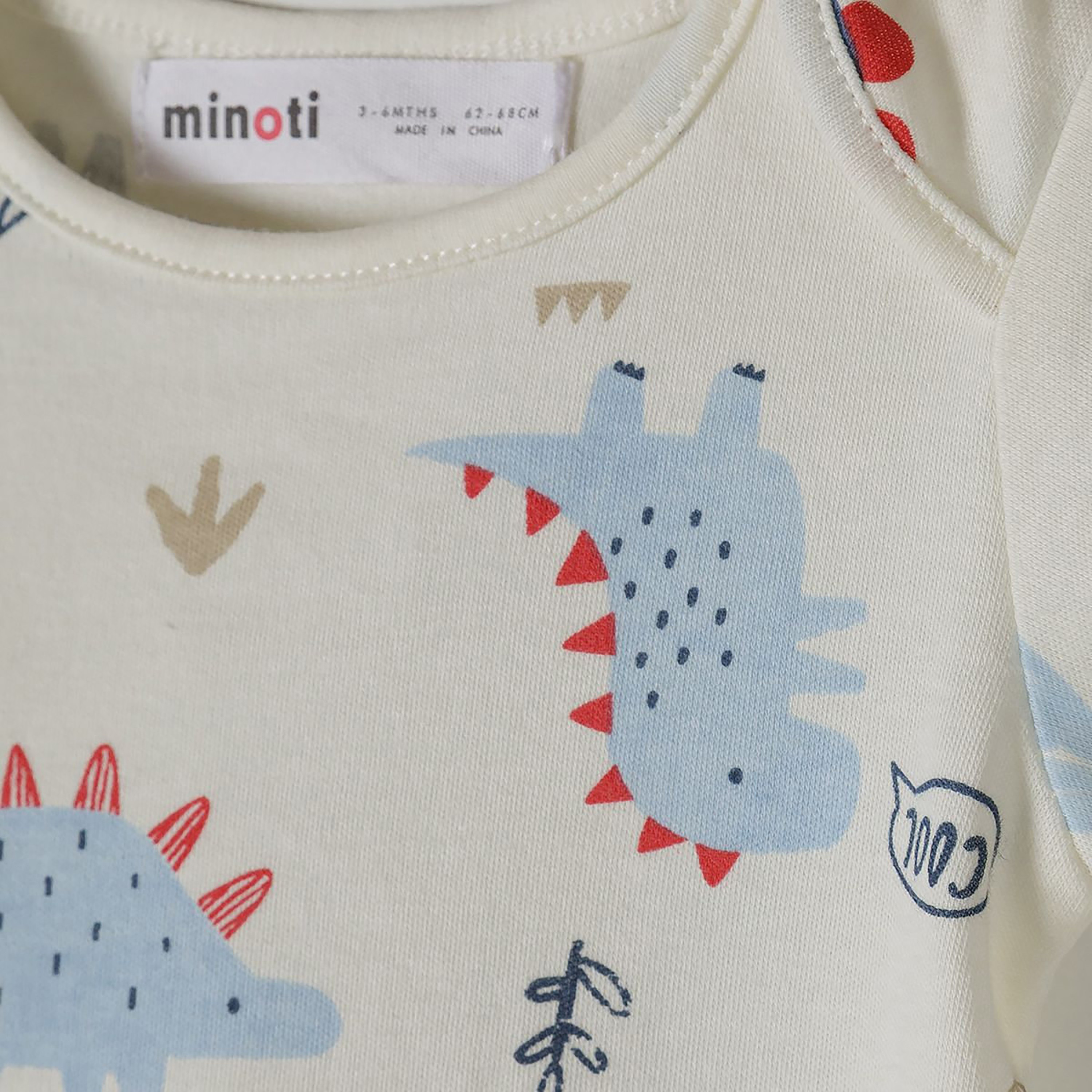 Minoti 7-Piece Short Sleeves Dinosaur Print Bodysuits Set-baby-boys-clothing-bodysuits-image-7