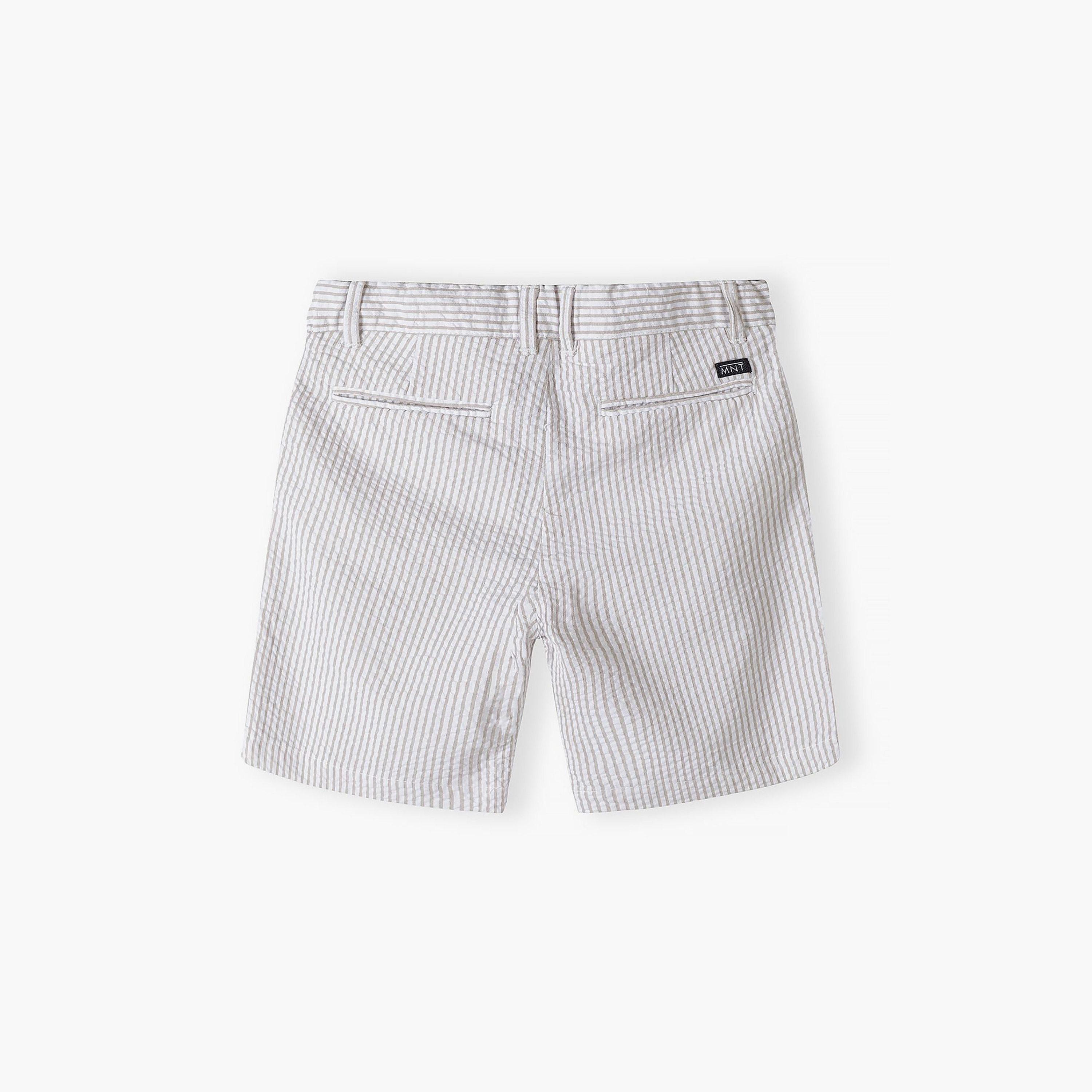 Minoti Striped Cotton Formal Shorts-boys-clothing-bottoms-shorts-image-4