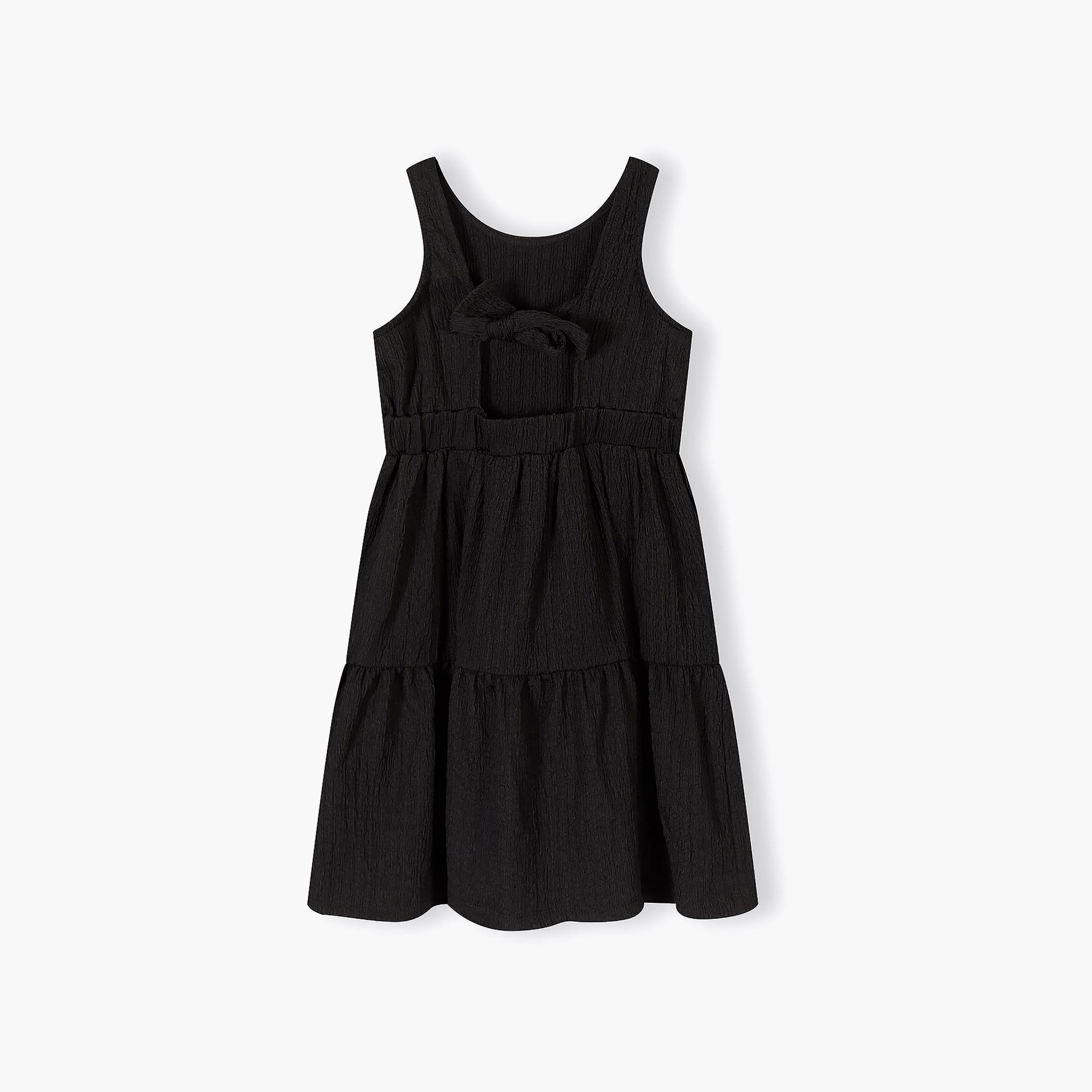 فستان طبقات سادة بدون أكمام من مينوتي-girls-clothing-dressesandjumpsuits-image-2