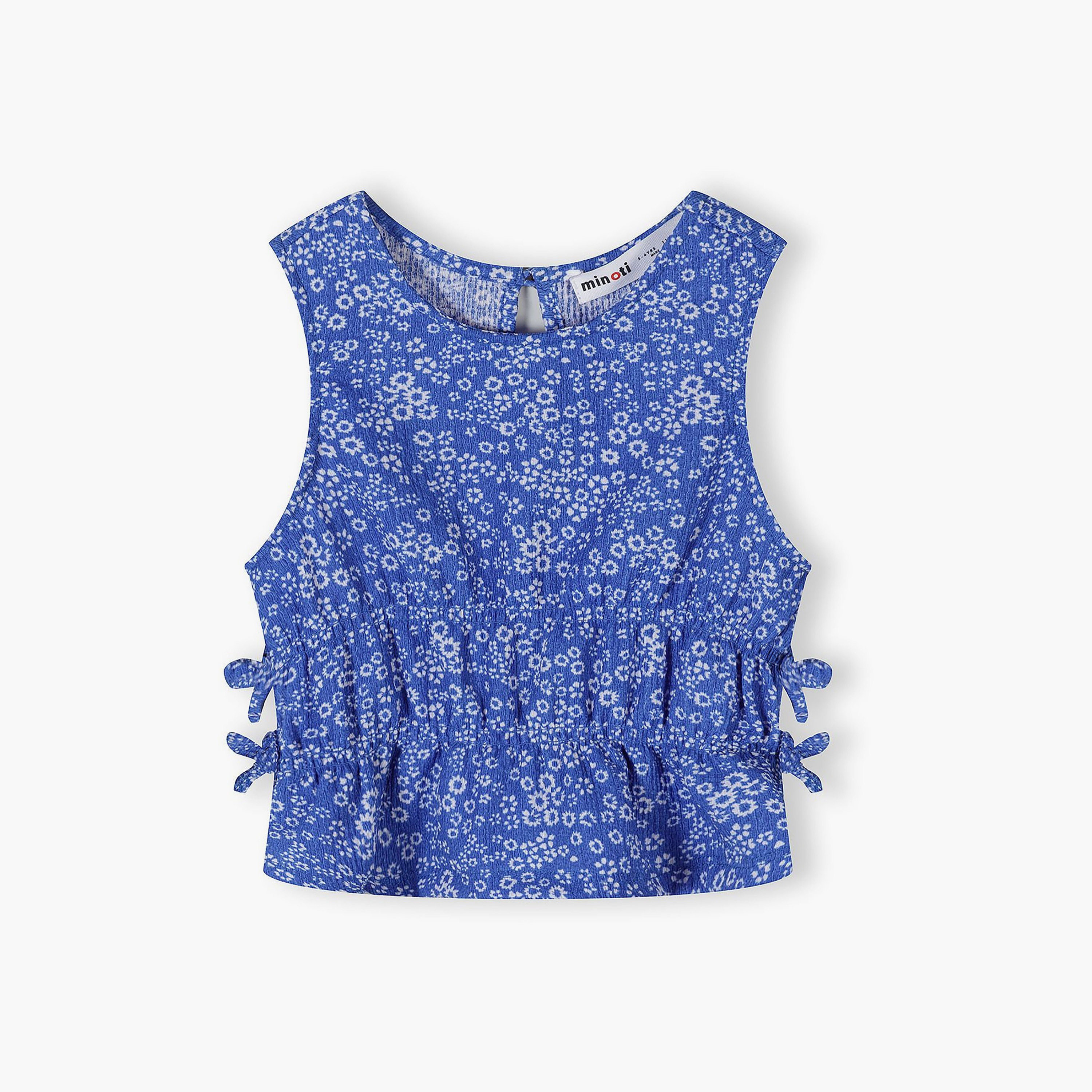 بلوزة بدون أكمام بنقشة زهور وبنطلون أرجل واسعة من مينوتي-girls-clothing-setsandcoords-image-5