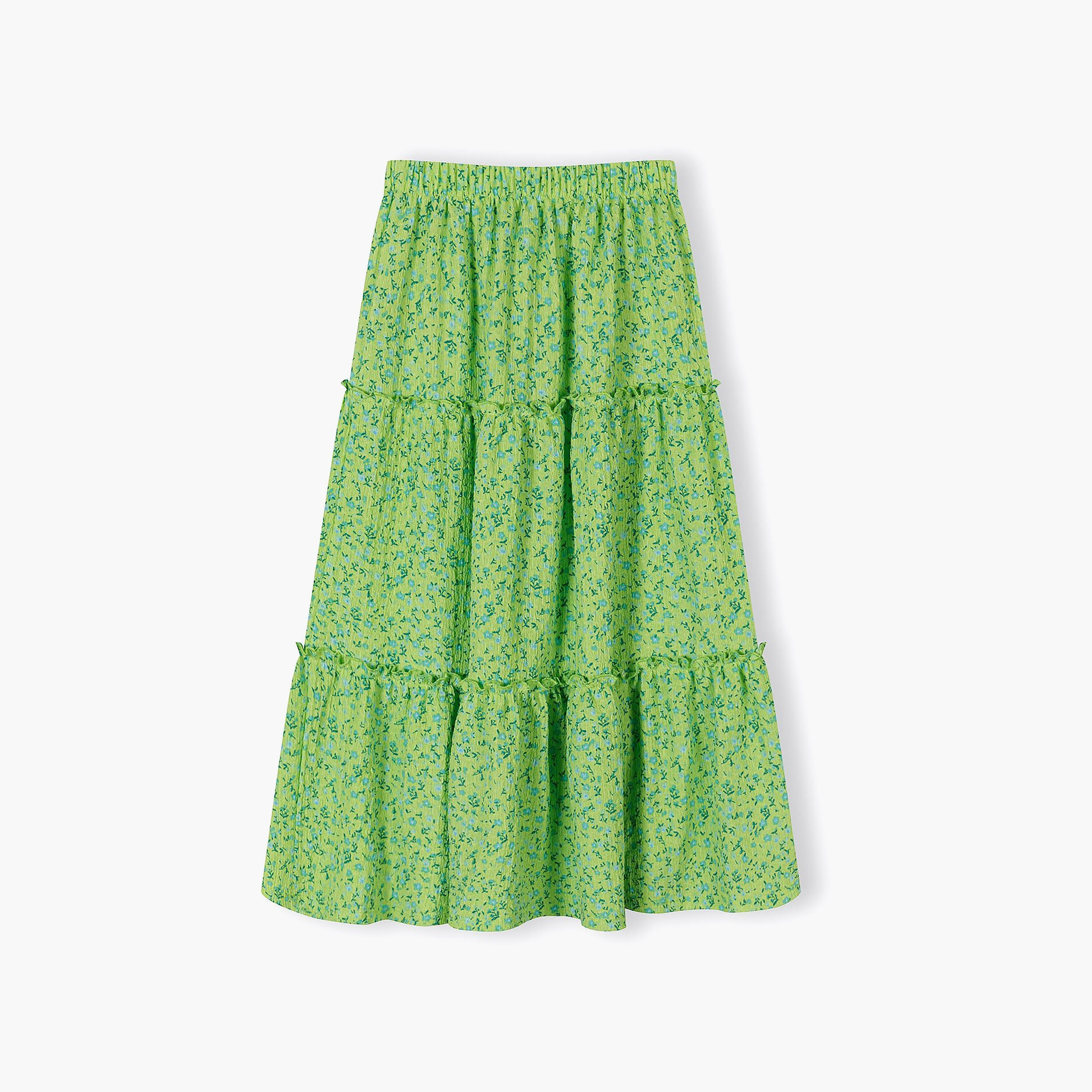 Minoti Floral Maxi Skirt with Elastic Waist-girls-clothing-bottoms-skirts-image-2
