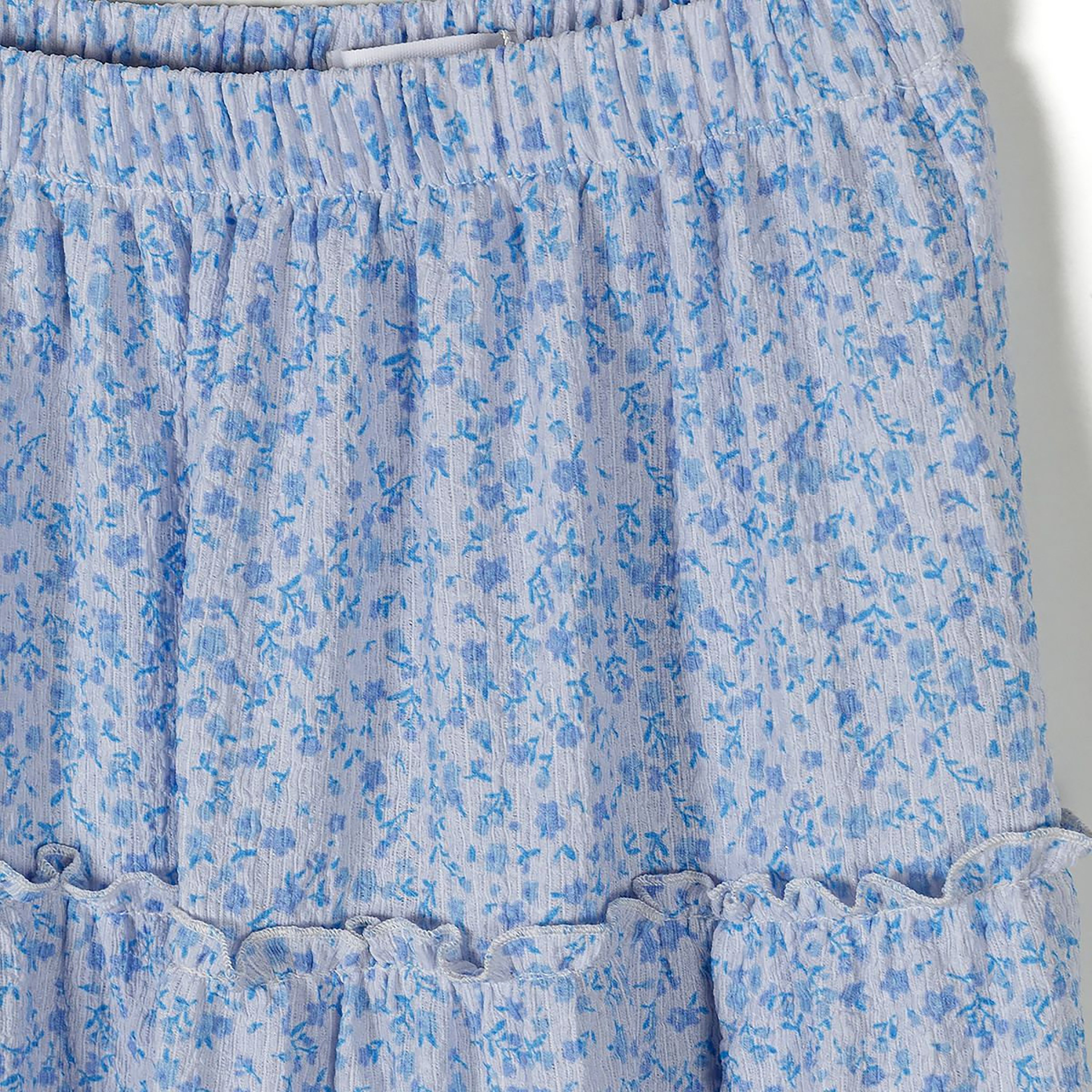 تنورة ماكسي بنقشة زهور وخصر مطاطي من مينوتي-girls-clothing-bottoms-skirts-image-6