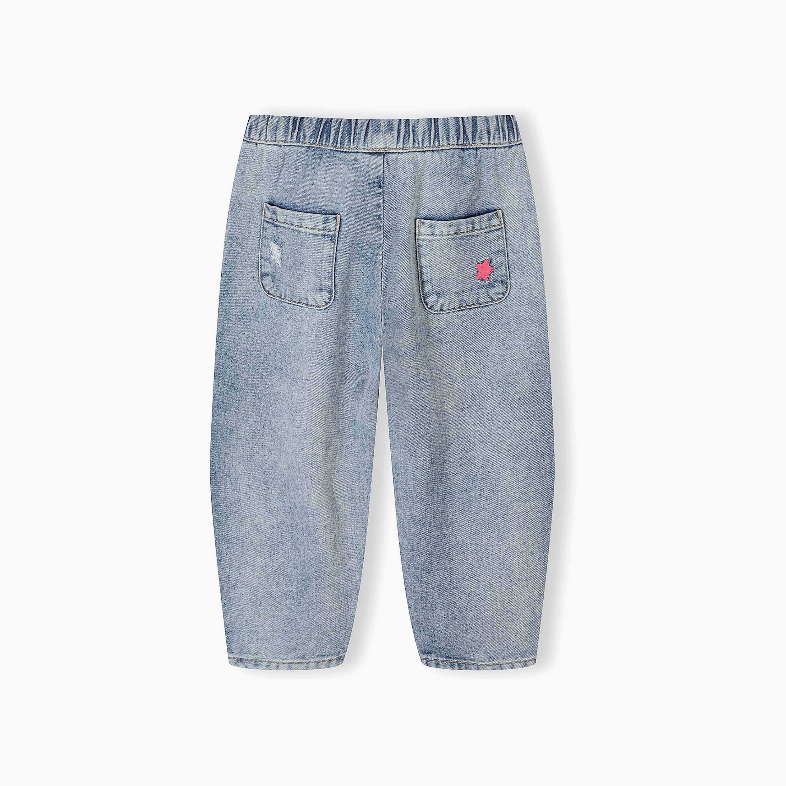 بنطلون جينز مطرز بقصة برميلية من مينوتي-baby-girls-clothing-bottoms-jeans-image-4