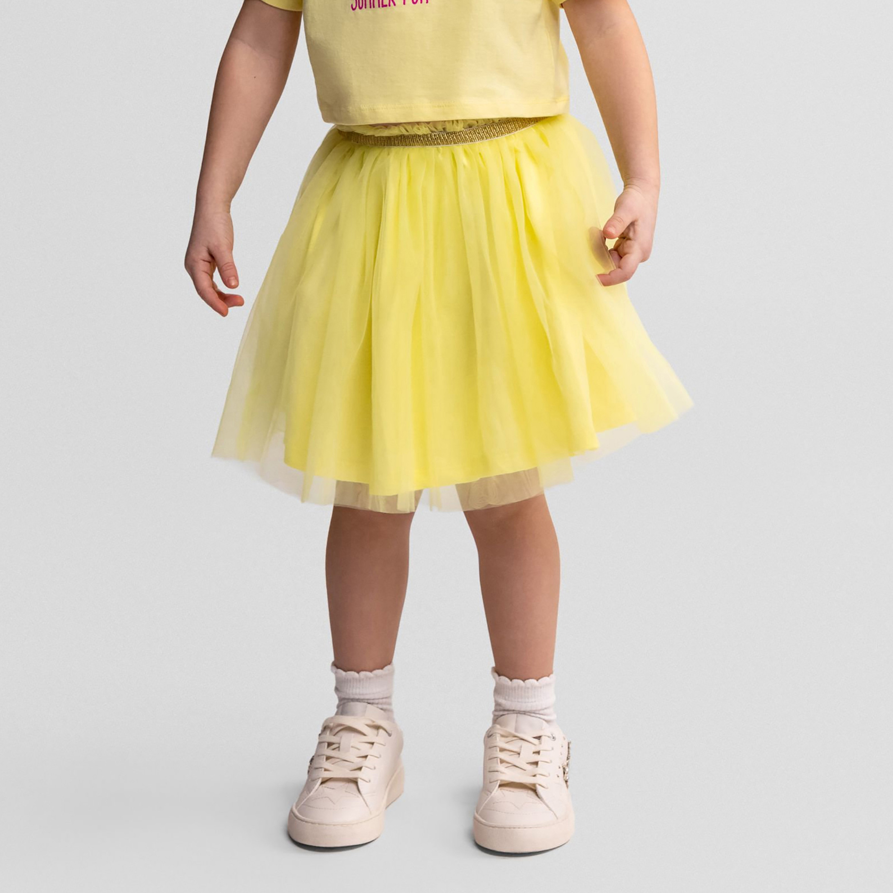 Minoti Elasticated Waist Tulle Skirt-baby-girls-clothing-bottoms-skirts-image-1