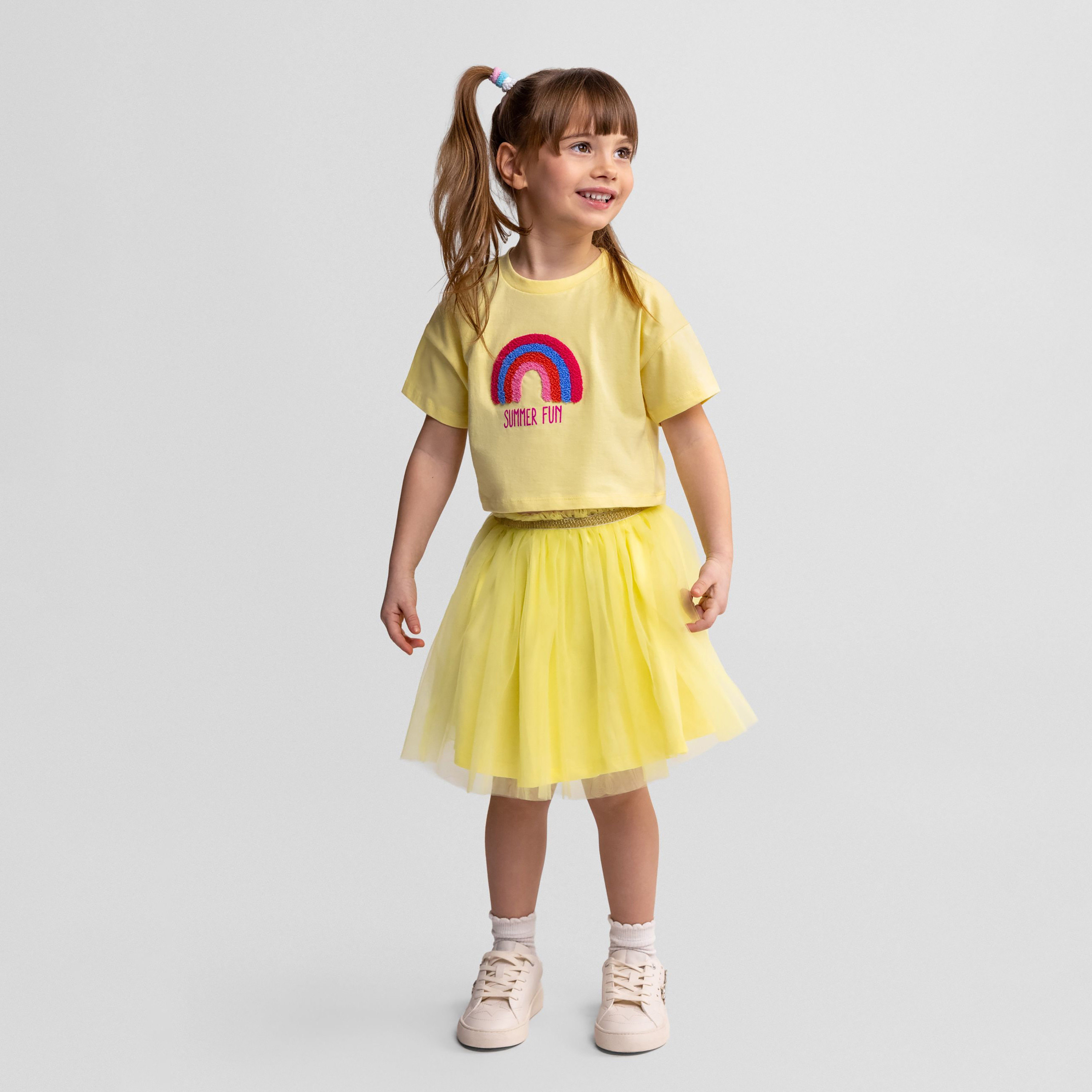 Minoti Elasticated Waist Tulle Skirt-baby-girls-clothing-bottoms-skirts-image-2