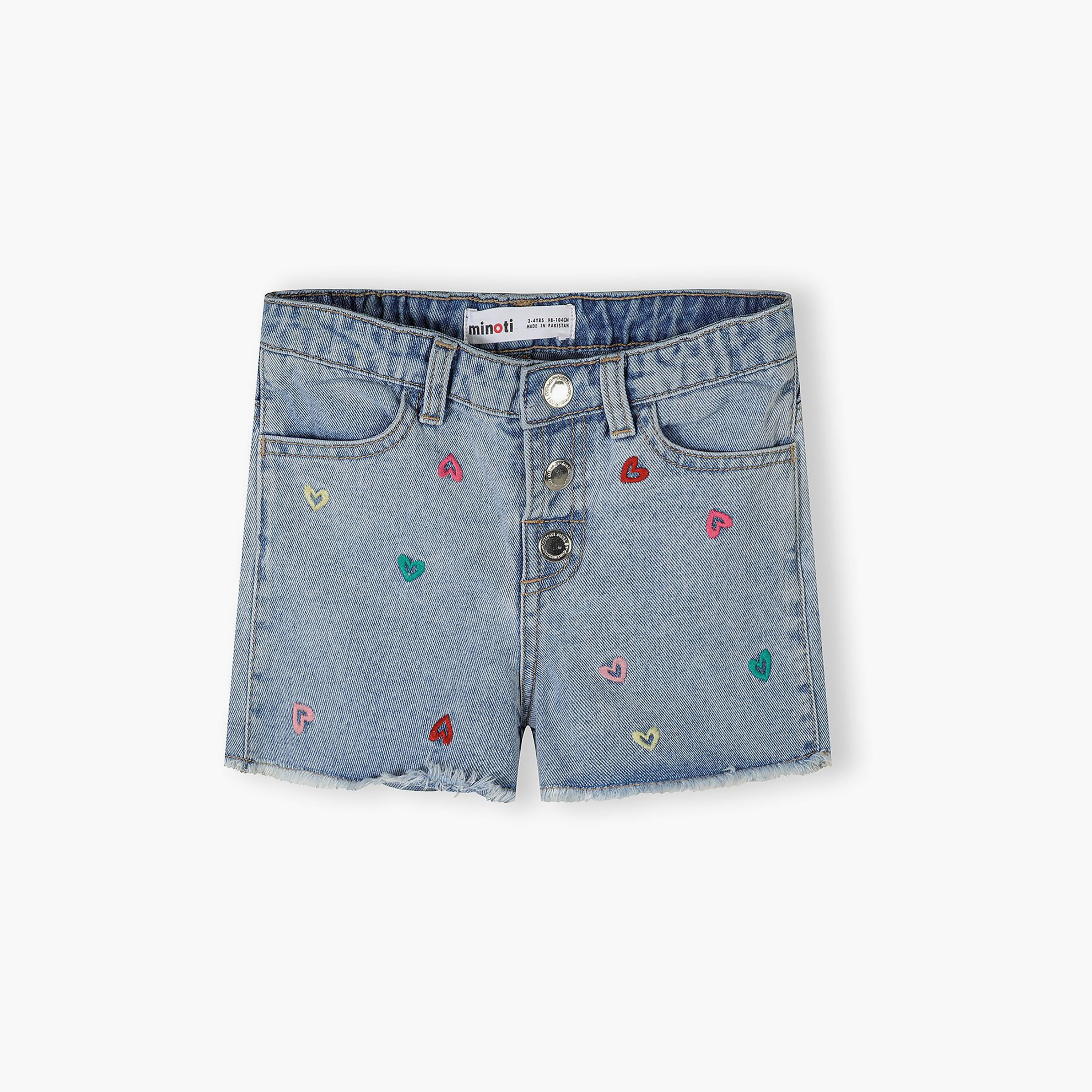 شورت دينيم مطرز من مينوتي-baby-girls-clothing-bottoms-shorts-image-1