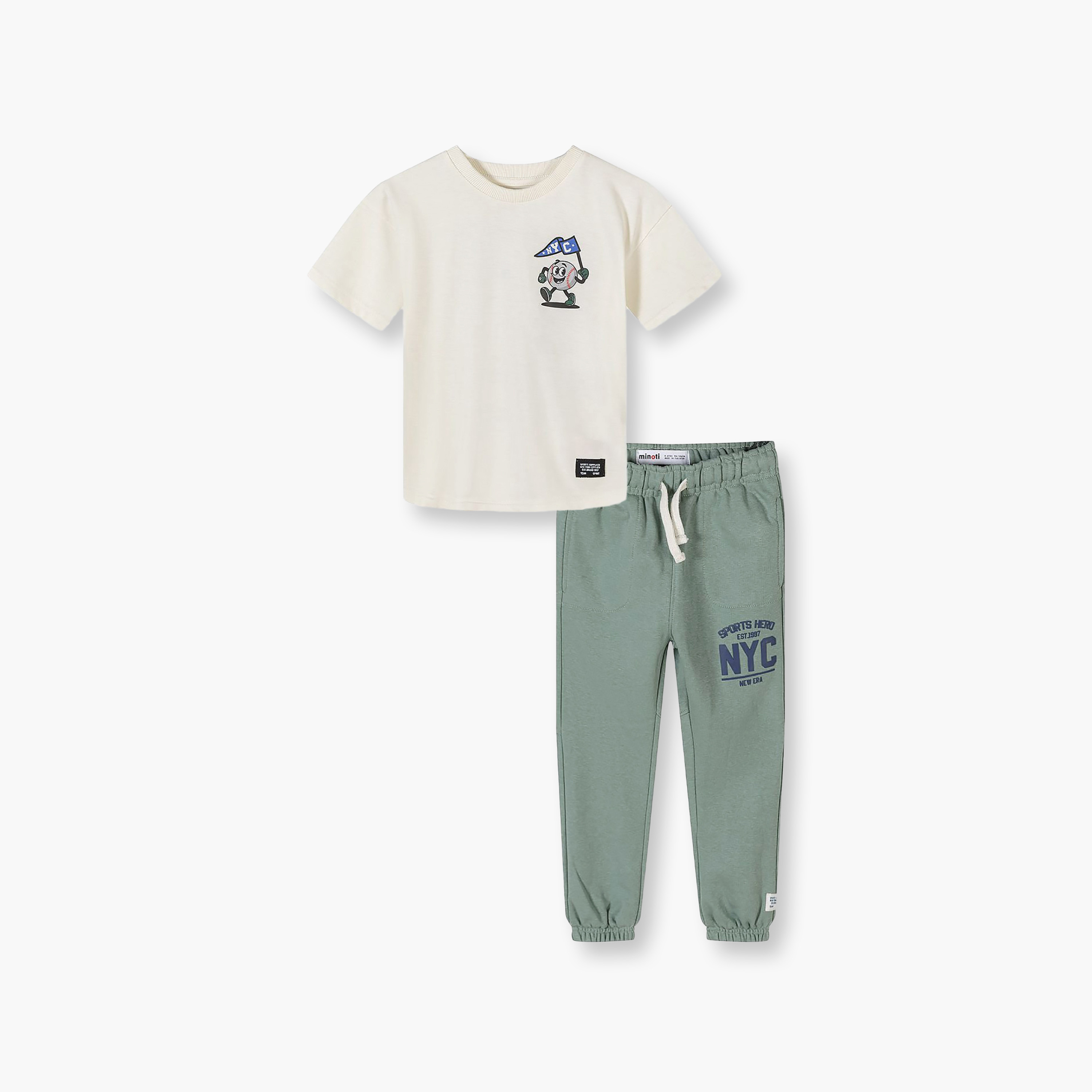 طقم تيشيرت غرافيك بأكمام قصيرة وبنطلون رياضي جوغر من مينوتي-boys-clothing-setsandcoords-image-2