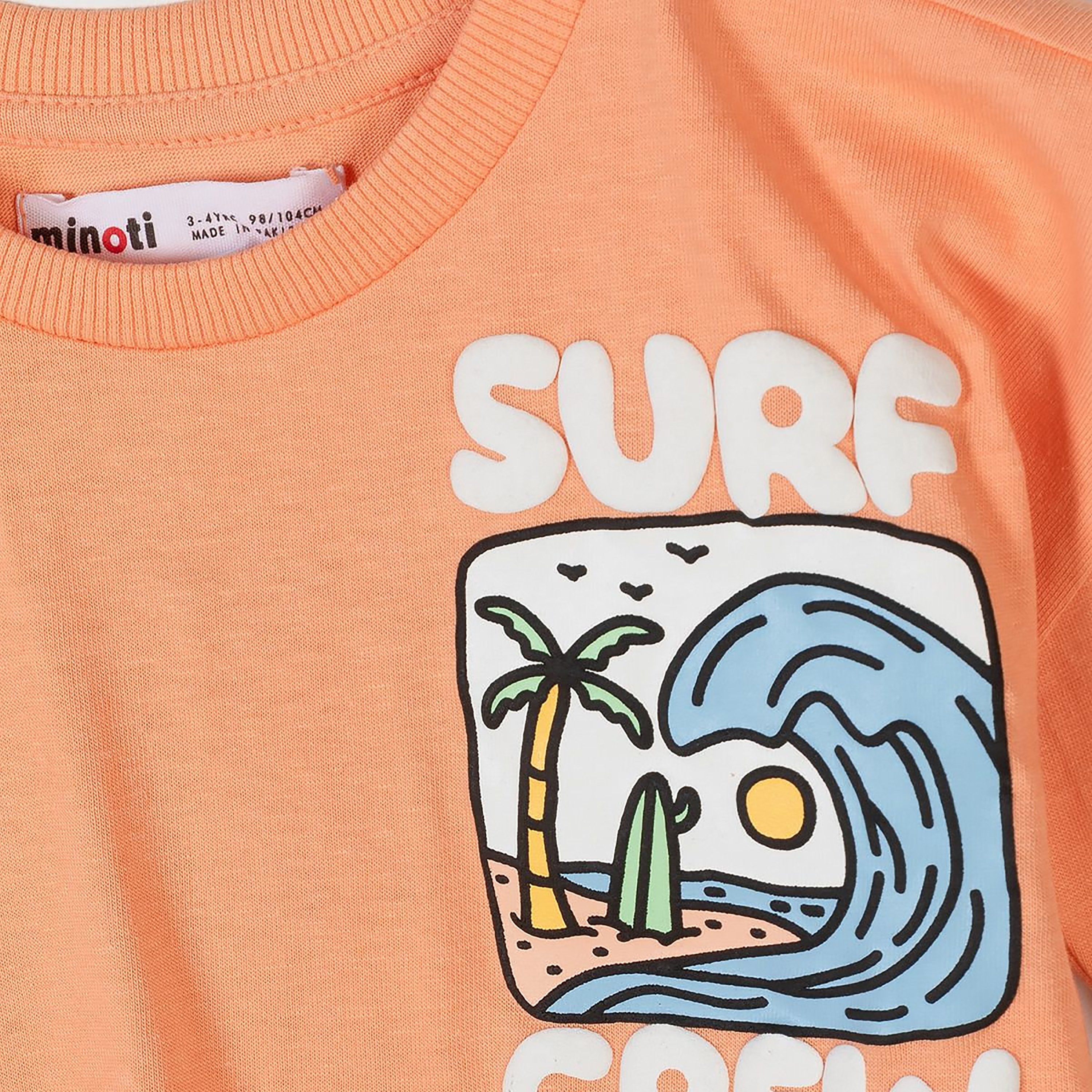 Minoti Short Sleeves Beach Graphic T-Shirt & Shorts Set-boys-clothing-setsandcoords-image-2