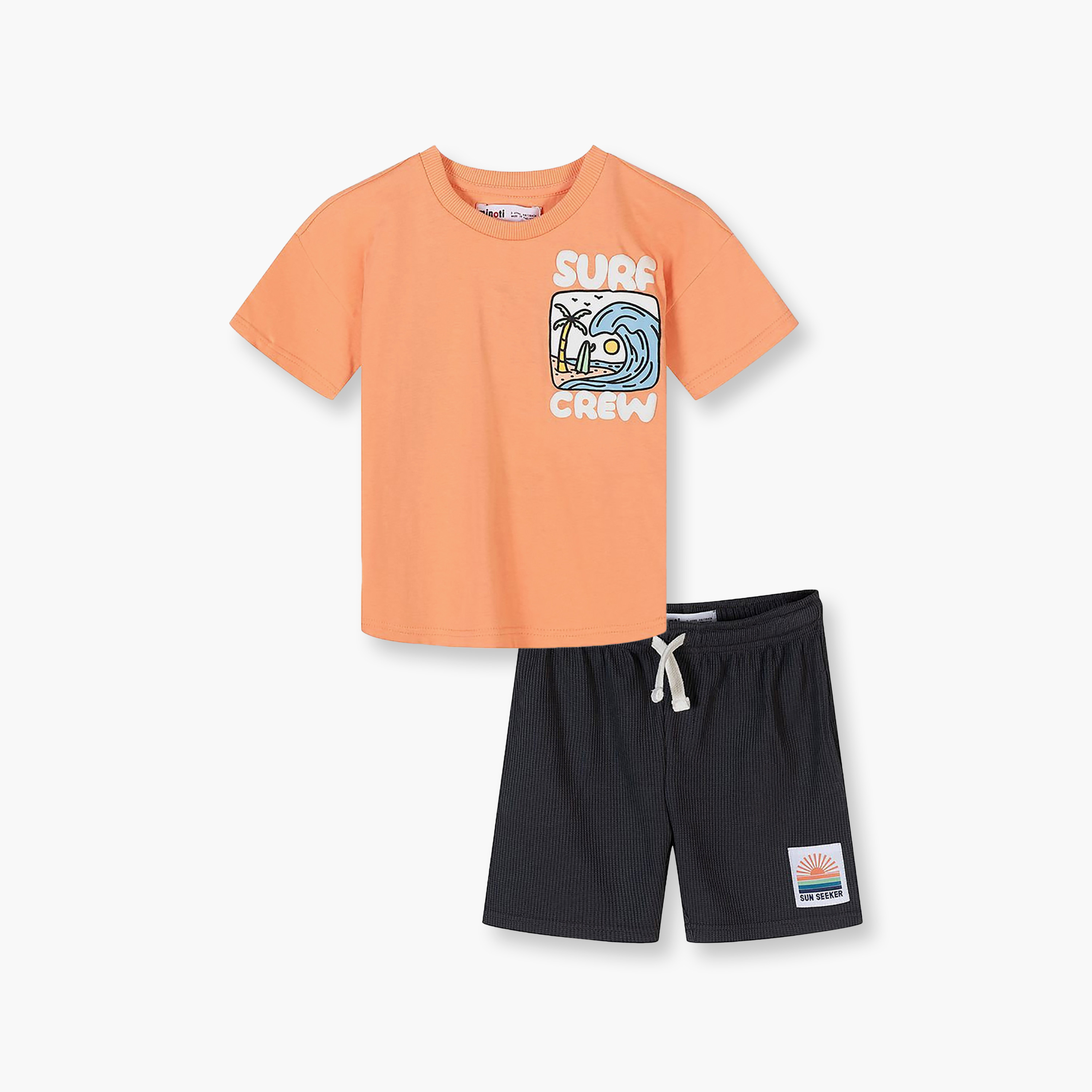 Minoti Short Sleeves Beach Graphic T-Shirt & Shorts Set-boys-clothing-setsandcoords-image-4