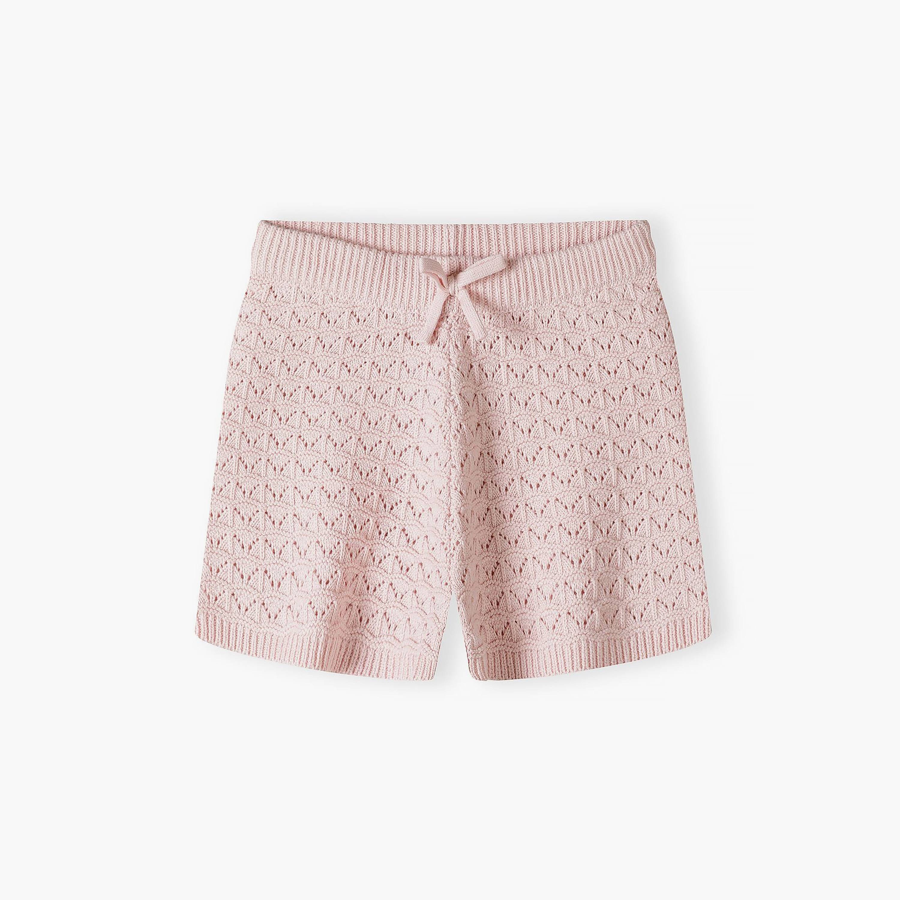 طقم قميص وشورت محبوك بنقشة بوينتيل وأكمام قصيرة من مينوتي-girls-clothing-setsandcoords-image-6