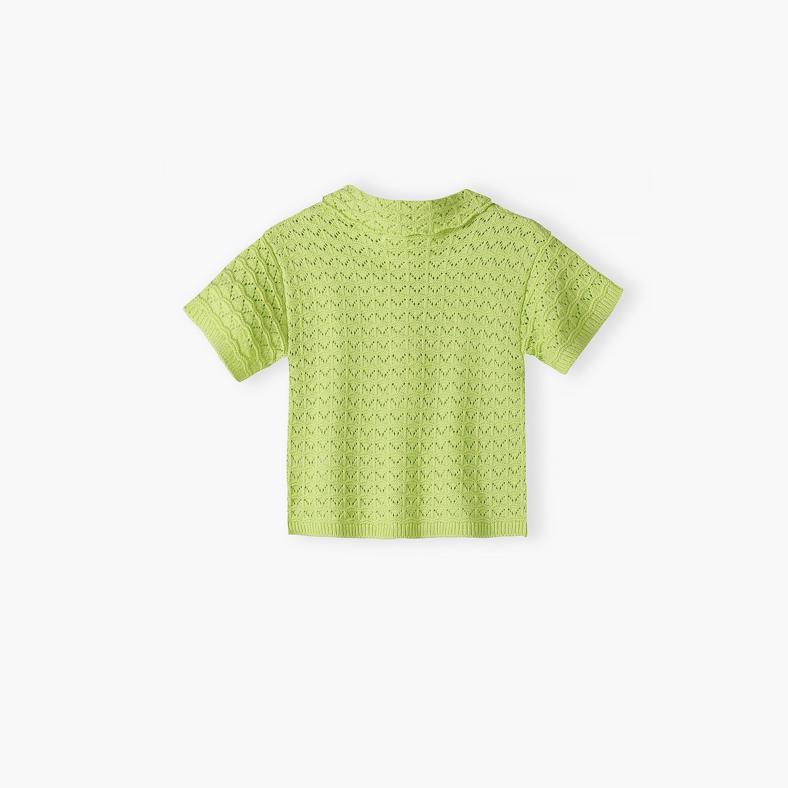 طقم قميص وشورت محبوك بنقشة بوينتيل وأكمام قصيرة من مينوتي-girls-clothing-setsandcoords-image-5