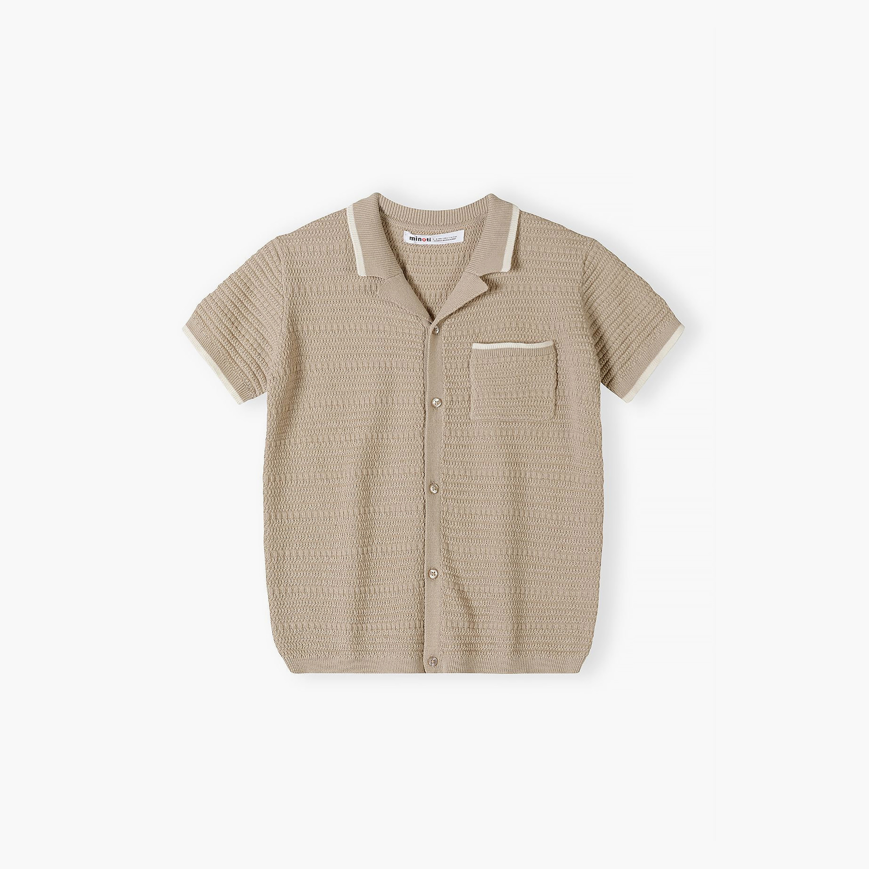 طقم تيشيرت بولو محبوك بياقة وأكمام قصيرة وشورت من مينوتي-boys-clothing-setsandcoords-image-3