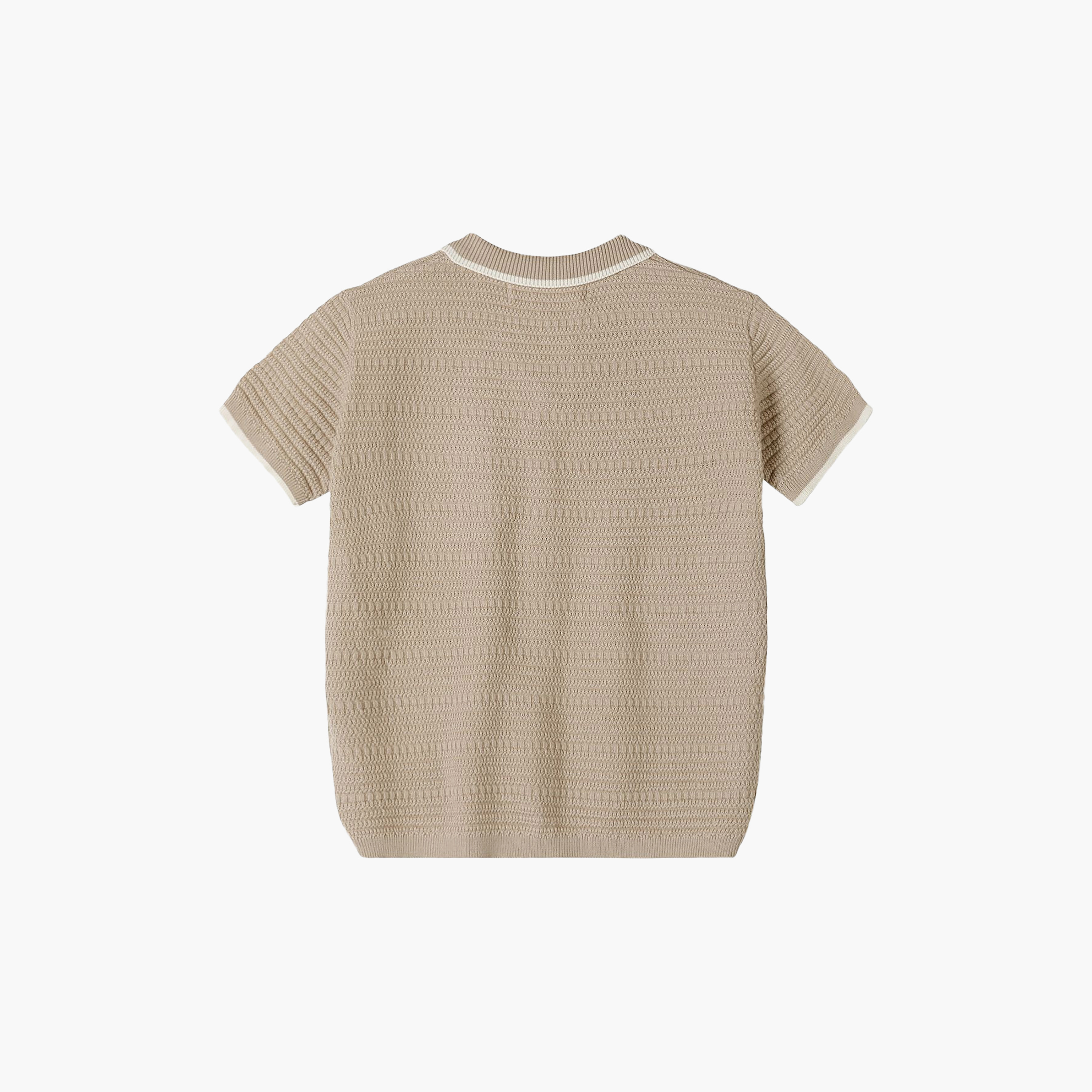 Minoti Short Sleeves Collared Knitted Polo T-Shirt & Shorts Set-boys-clothing-setsandcoords-image-4