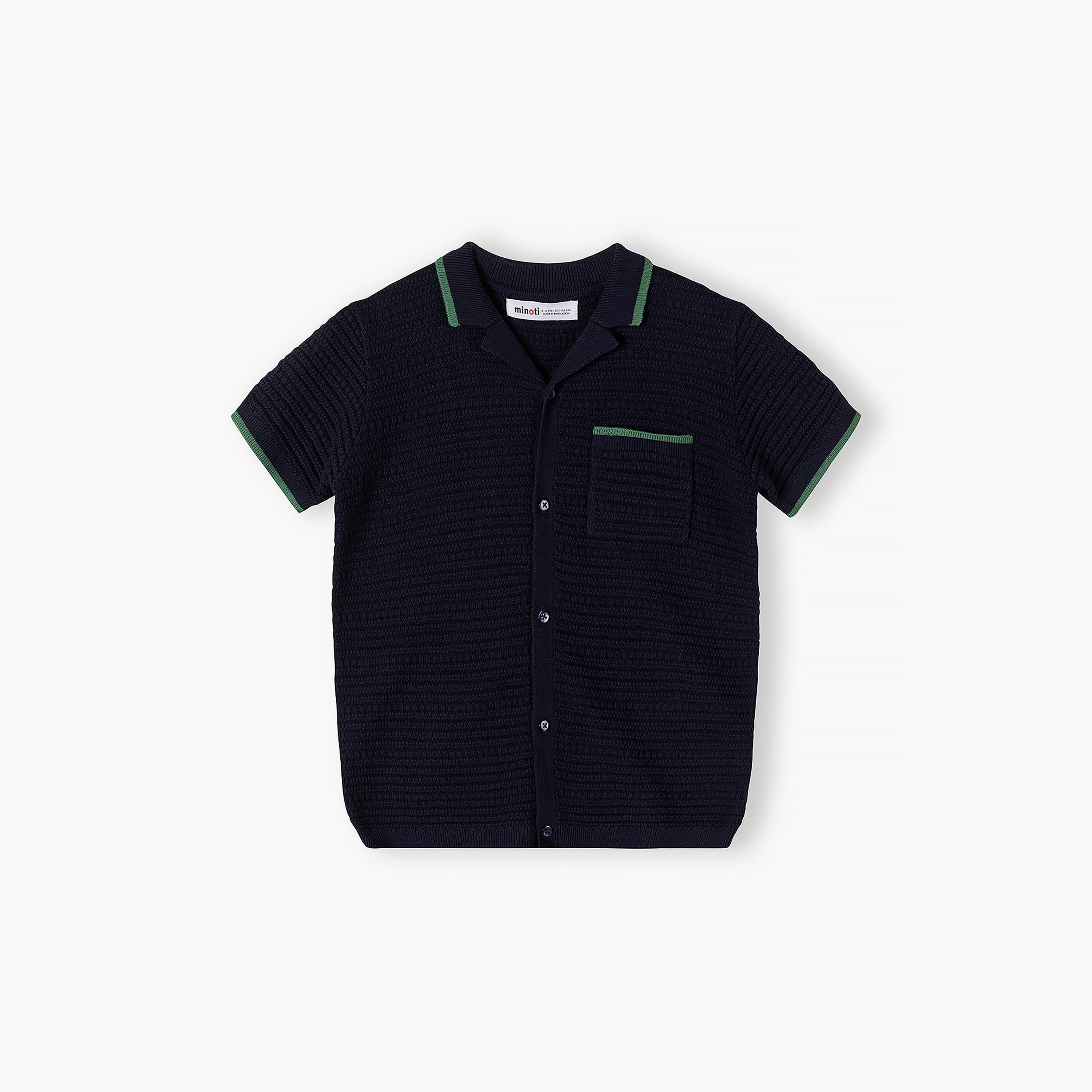 طقم تيشيرت بولو محبوك بياقة وأكمام قصيرة وشورت من مينوتي-boys-clothing-setsandcoords-image-3