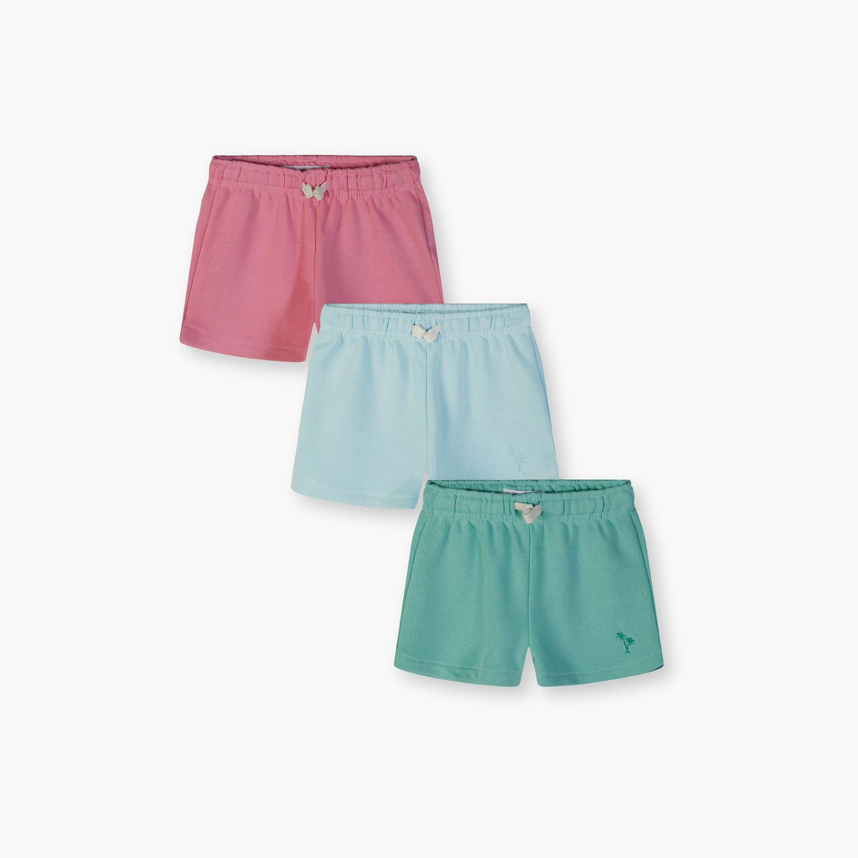 Minoti 3-Piece Tropical Solid Shorts Set-girls-clothing-bottoms-shorts-image-1
