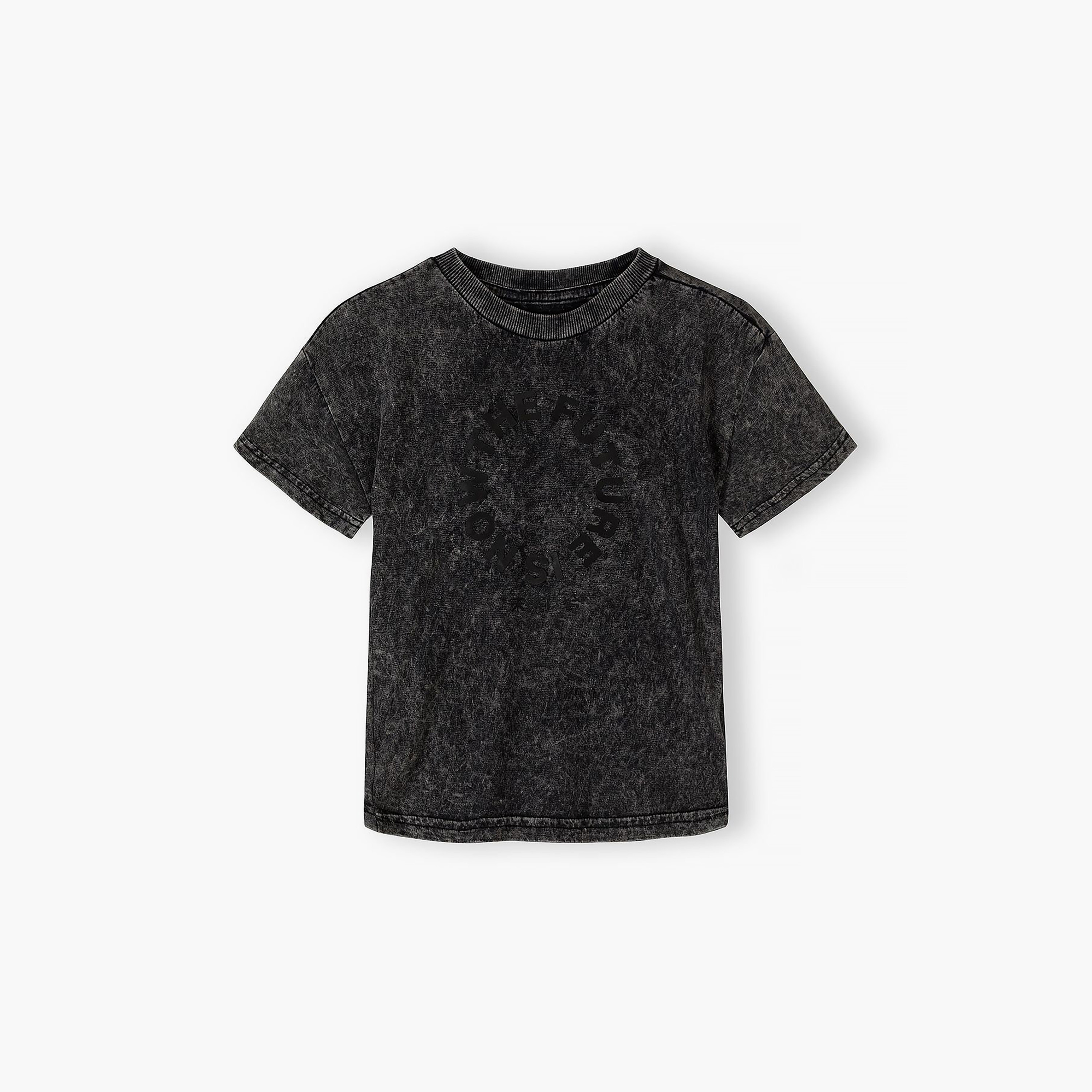 طقم تيشيرت بتأثير "أسيد واش" وأكمام قصيرة وشورت من مينوتي-boys-clothing-setsandcoords-image-4