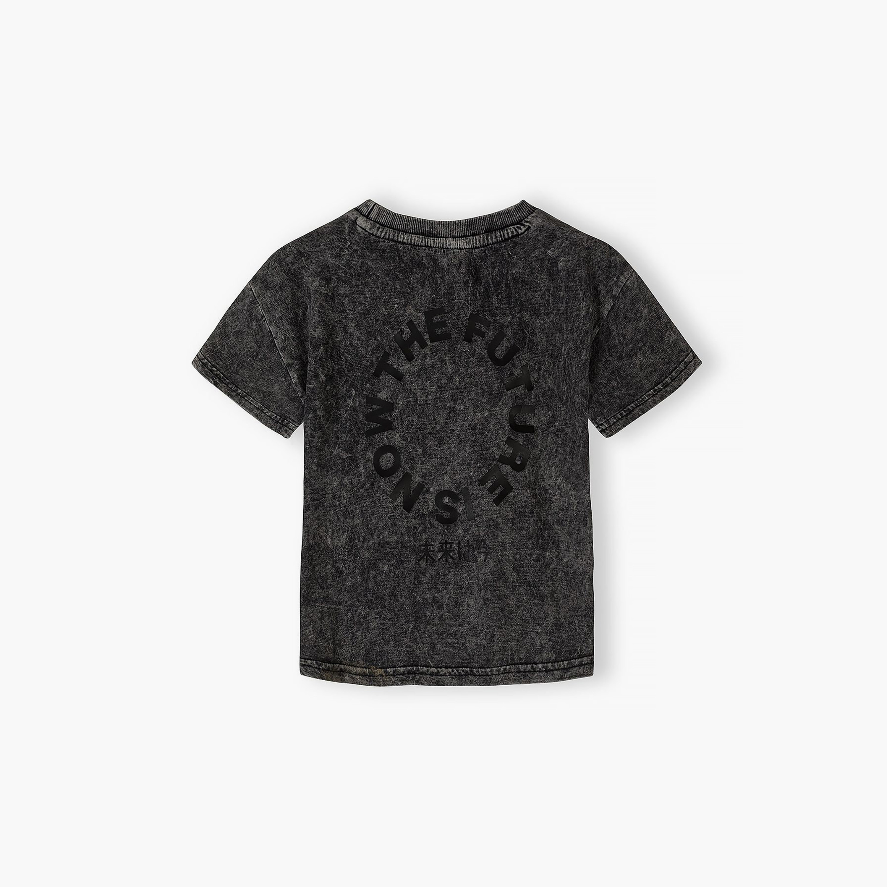 طقم تيشيرت بتأثير "أسيد واش" وأكمام قصيرة وشورت من مينوتي-boys-clothing-setsandcoords-image-5