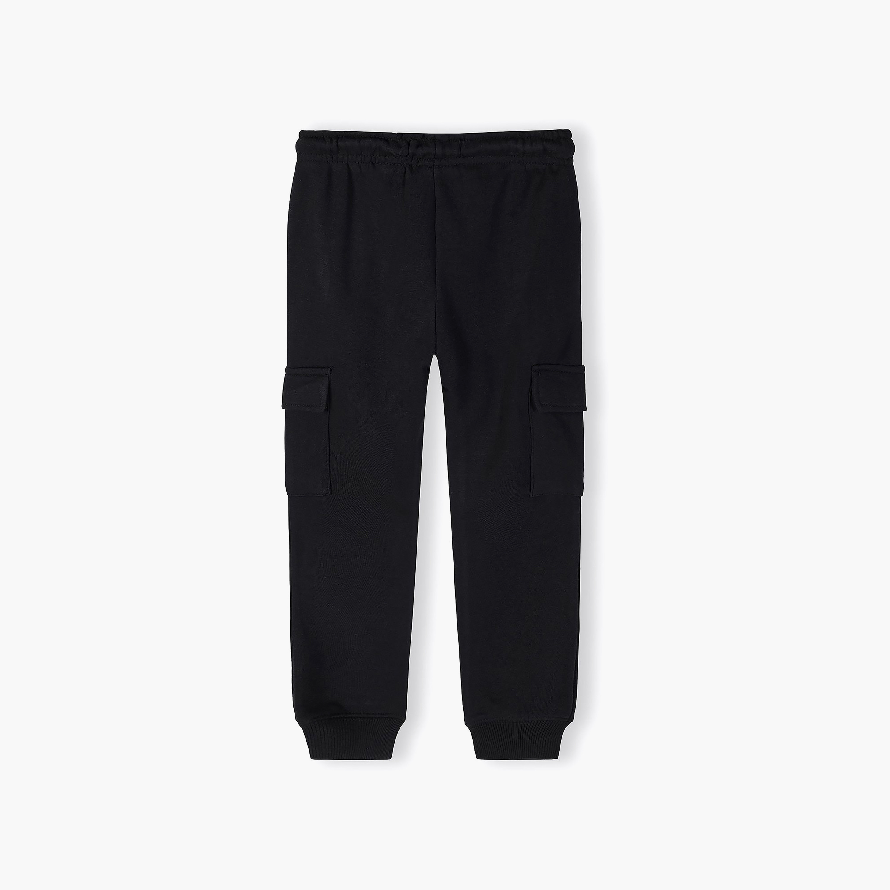 طقم بنطلون رياضي جوغر سادة بخصر مطاطي ورباط قطعتين من مينوتي-boys-clothing-bottoms-joggersandtrackpants-image-3