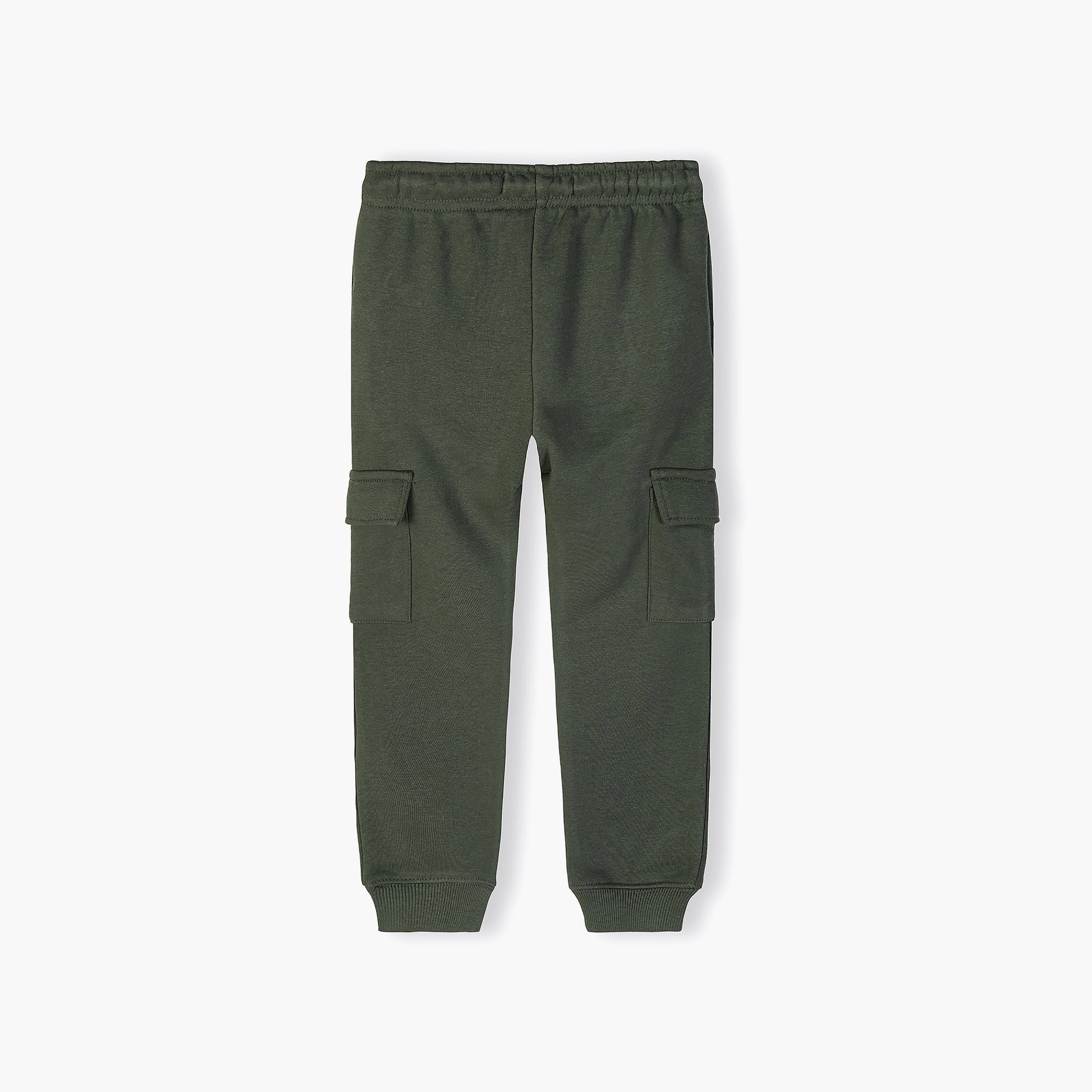 Minoti 2-Piece Solid Elasticated Drawstring Joggers Set-boys-clothing-bottoms-joggersandtrackpants-image-5