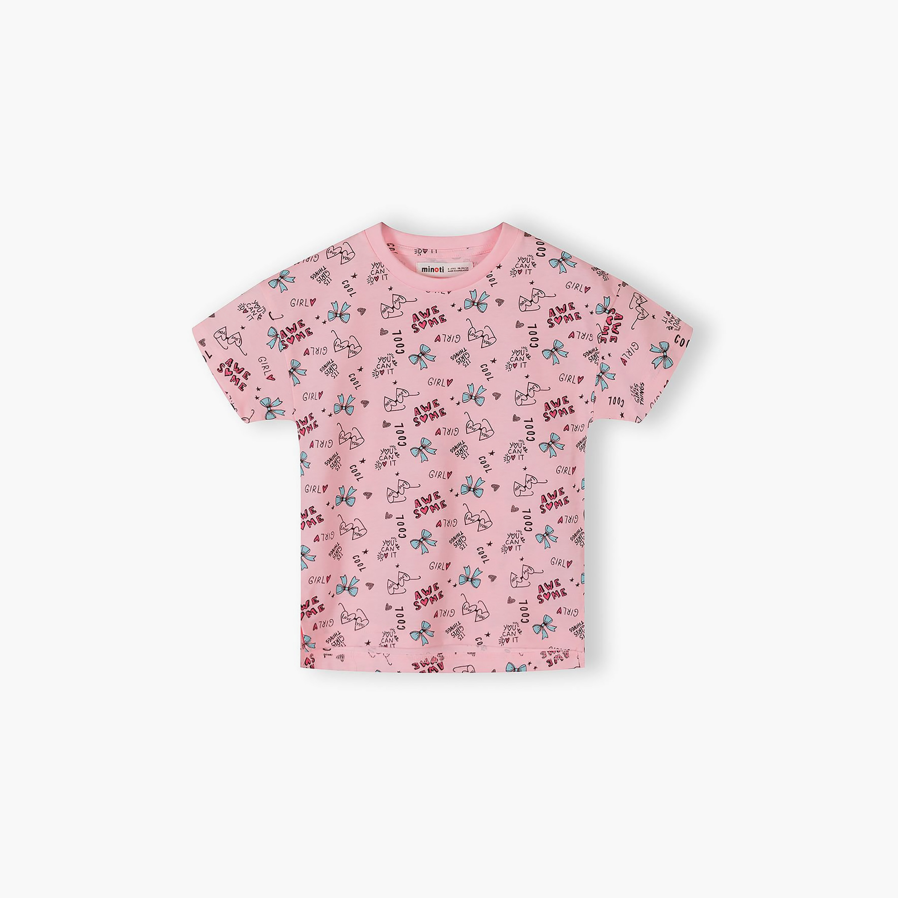 طقم تيشيرت بطبعة فيونكات وأكمام قصيرة 5 قطع من مينوتي-baby-girls-clothing-tshirts-image-2