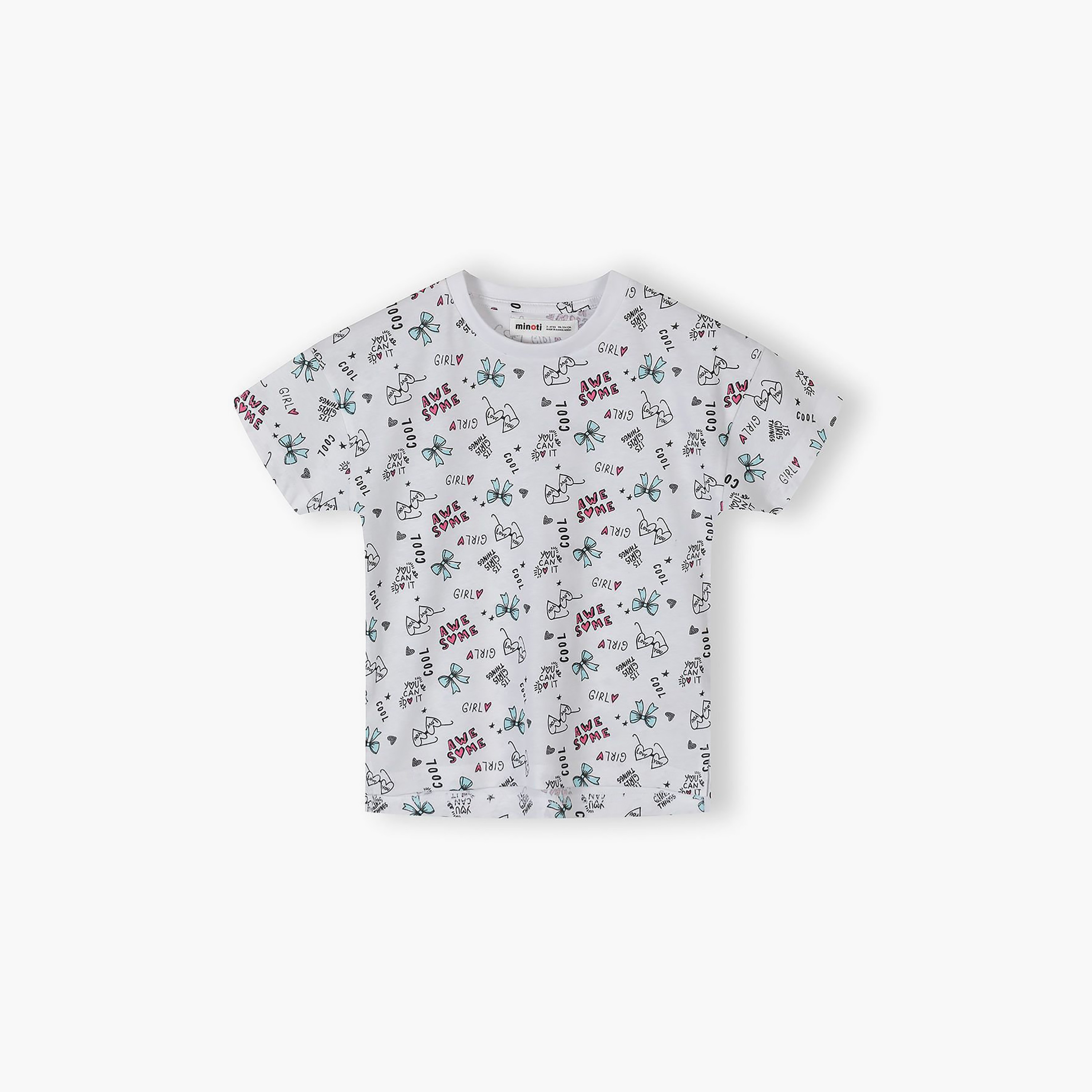 طقم تيشيرت بطبعة فيونكات وأكمام قصيرة 5 قطع من مينوتي-baby-girls-clothing-tshirts-image-5