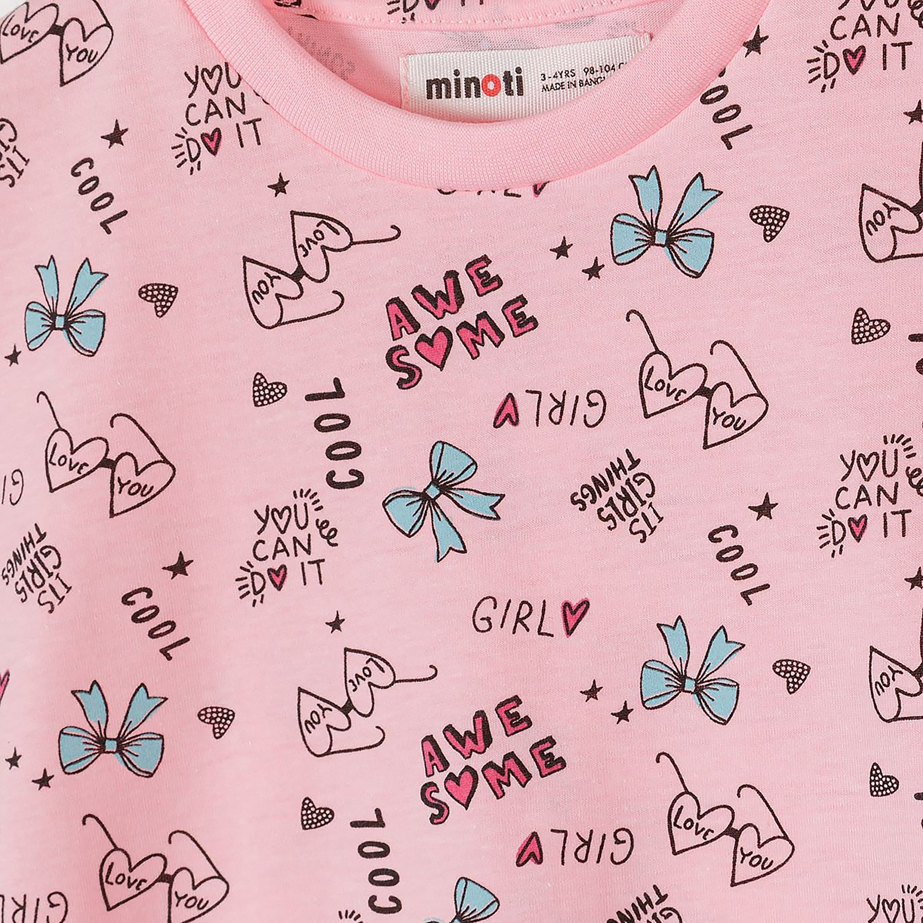 Minoti 5-Piece Short Sleeves Bows Printed T-Shirt Set-baby-girls-clothing-tshirts-image-8