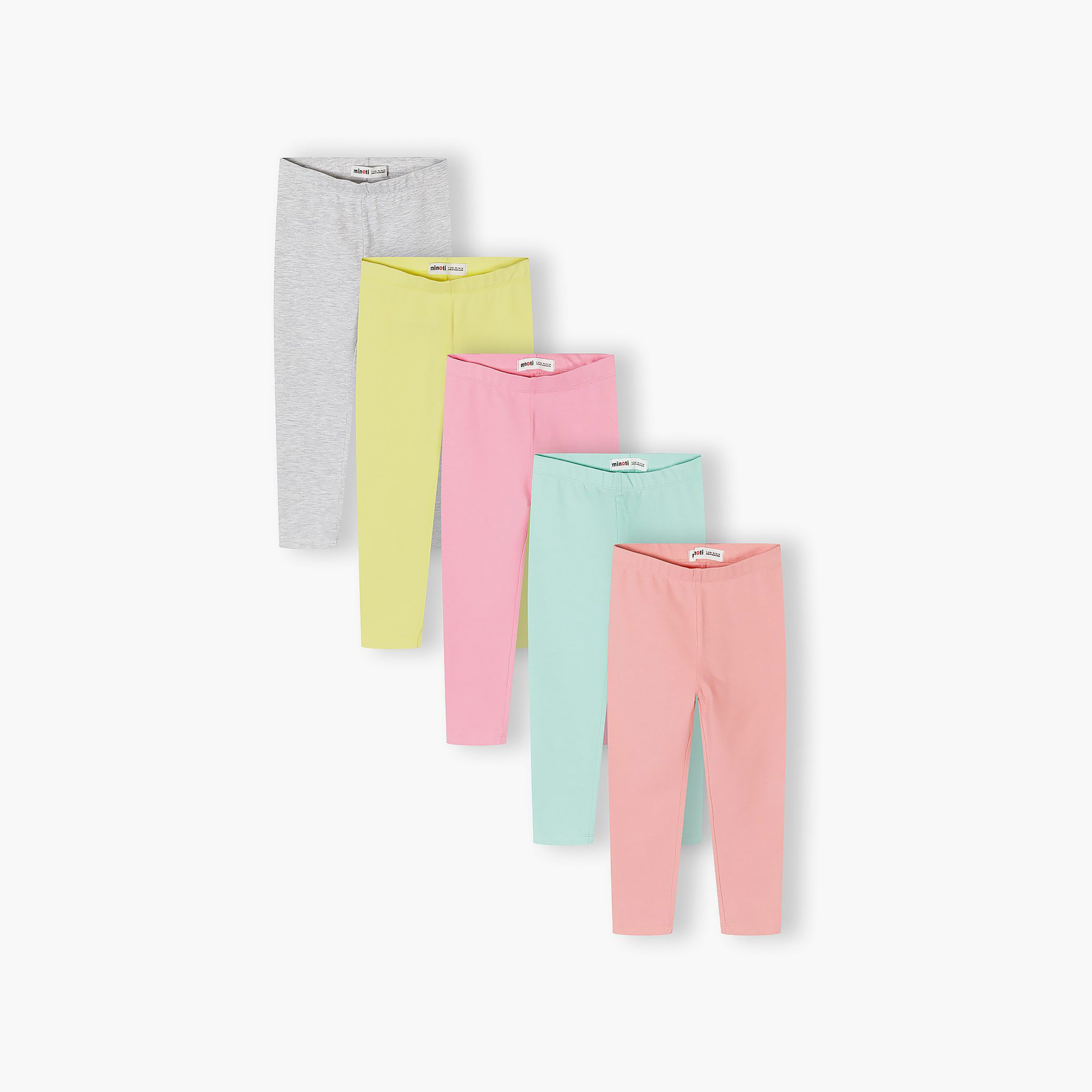 Minoti 5-Piece Solid Leggings Set-baby-girls-clothing-bottoms-leggings-image-1