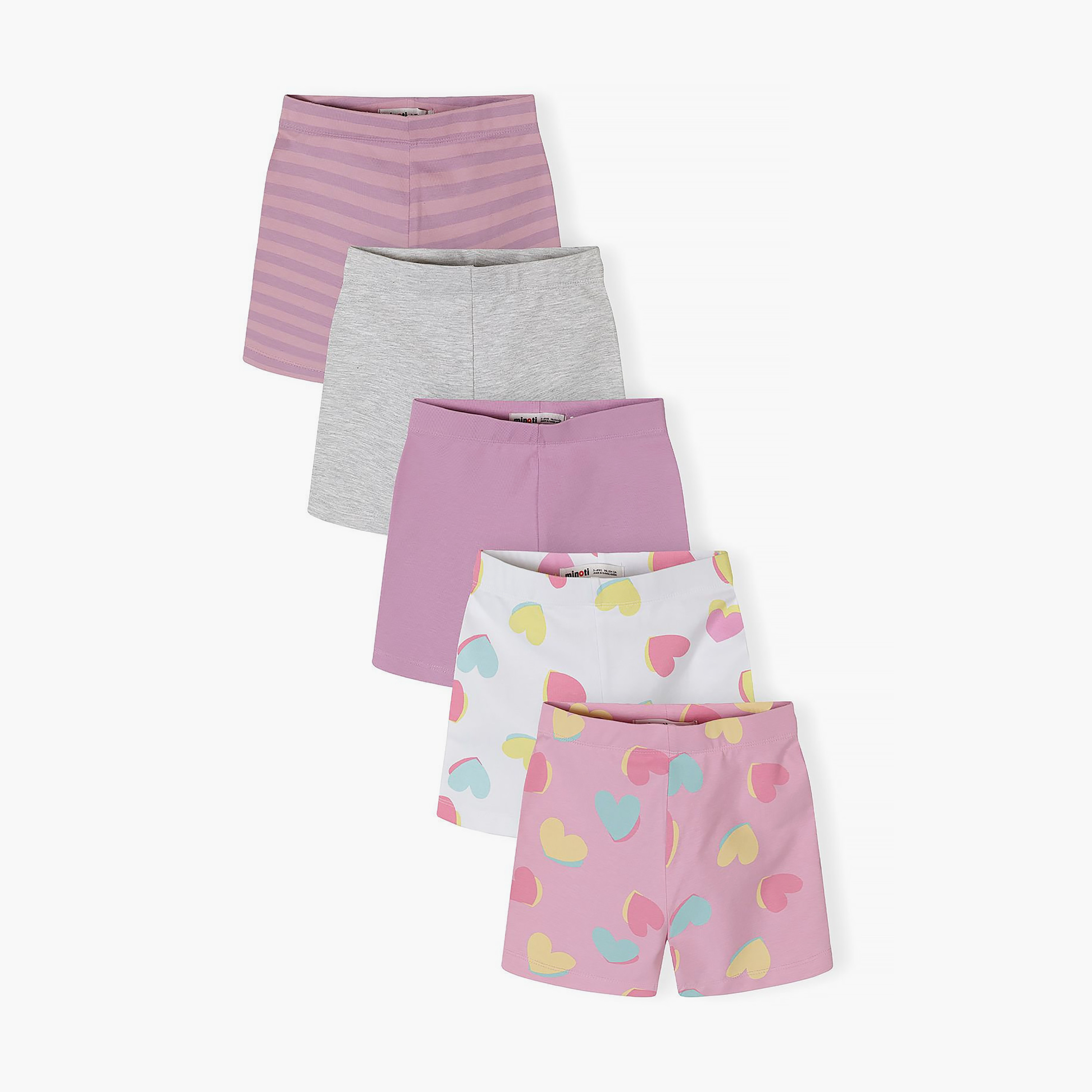 Minoti 5-Piece Printed Cycle Shorts Leggings Set-baby-girls-clothing-bottoms-leggings-image-1