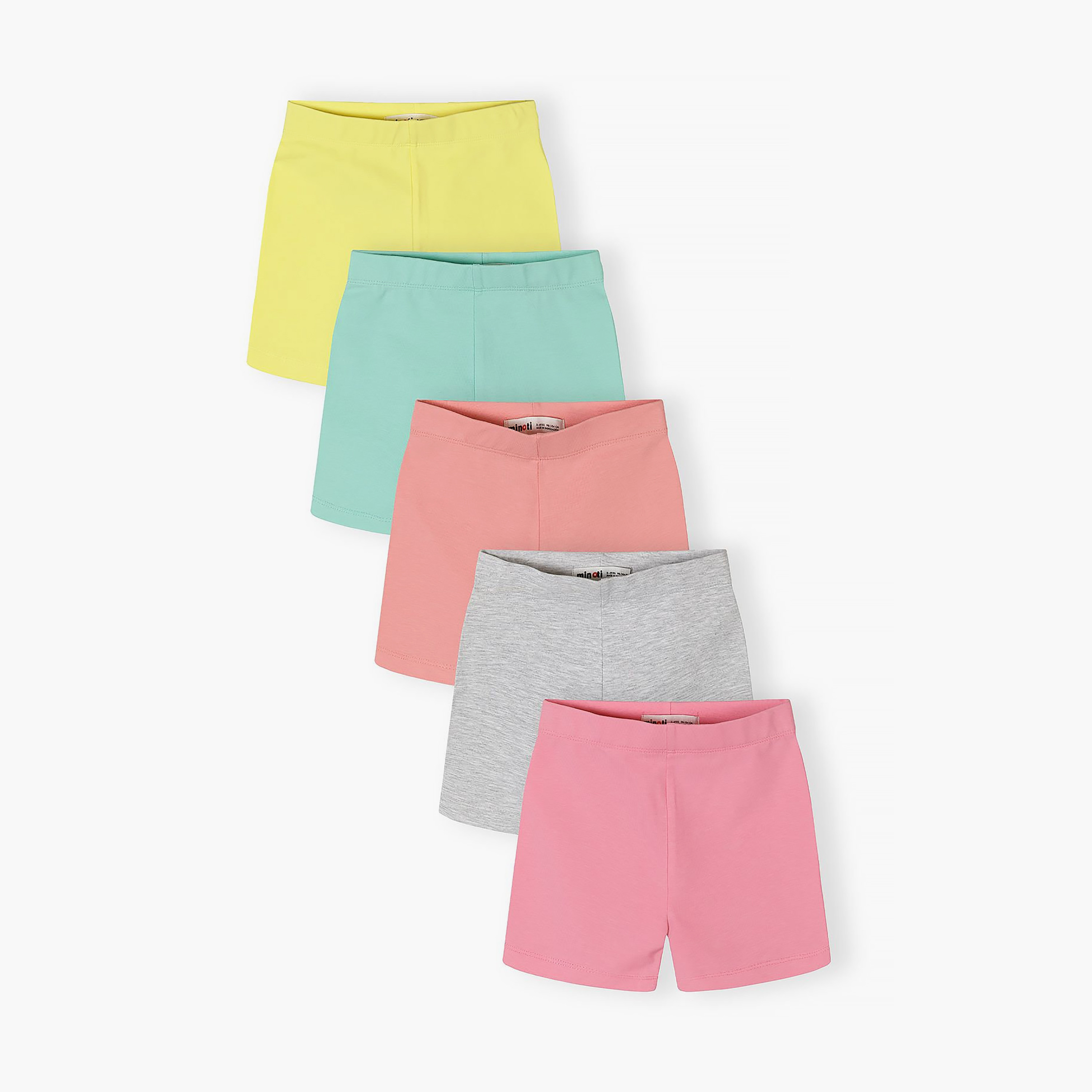 Minoti 5-Piece Solid Cycle Shorts Leggings Set-baby-girls-clothing-bottoms-leggings-image-1