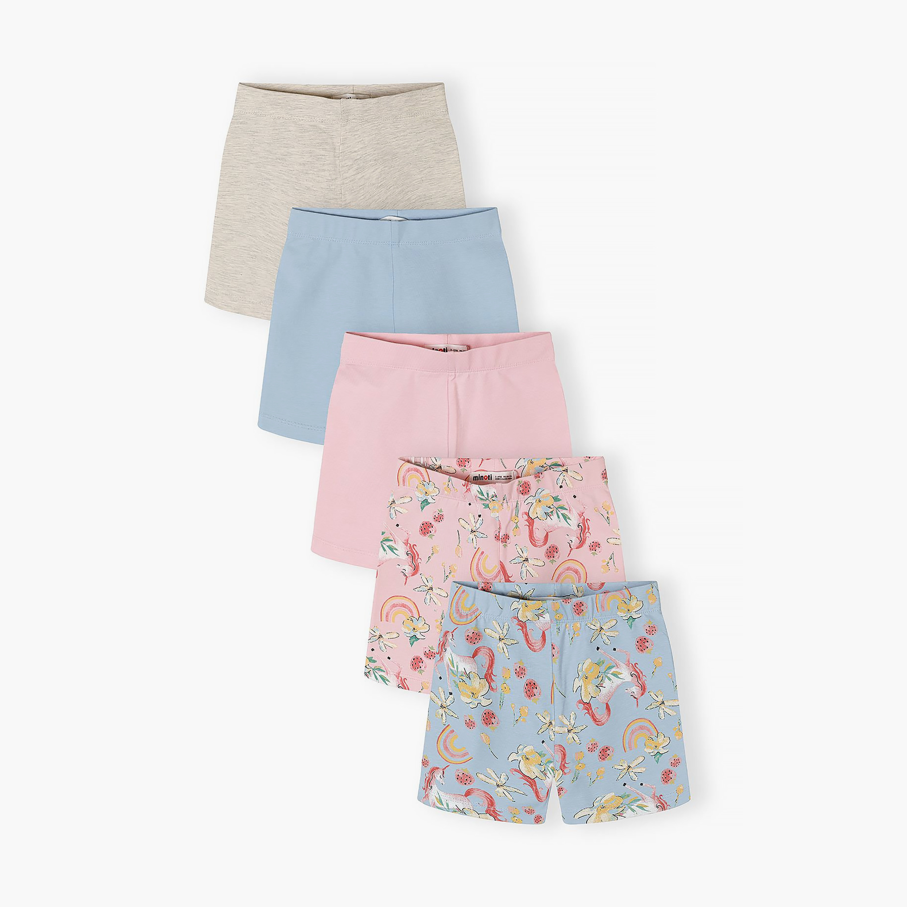 Minoti 5-Piece Floral Cycle Shorts Leggings Set-baby-girls-clothing-bottoms-leggings-image-1