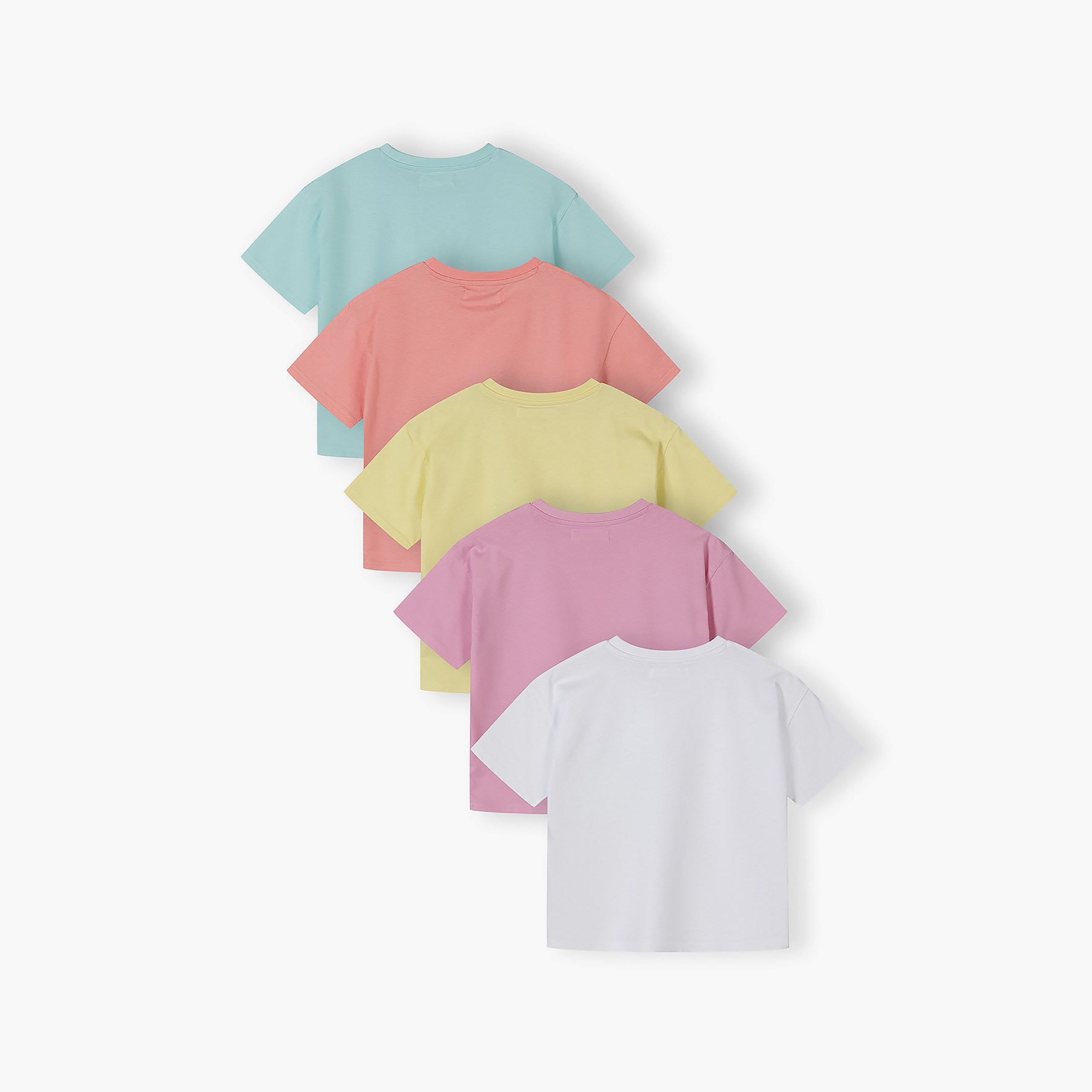 Minoti 5-Piece Short Sleeves Solid T-Shirt Set-girls-clothing-tshirts-image-2