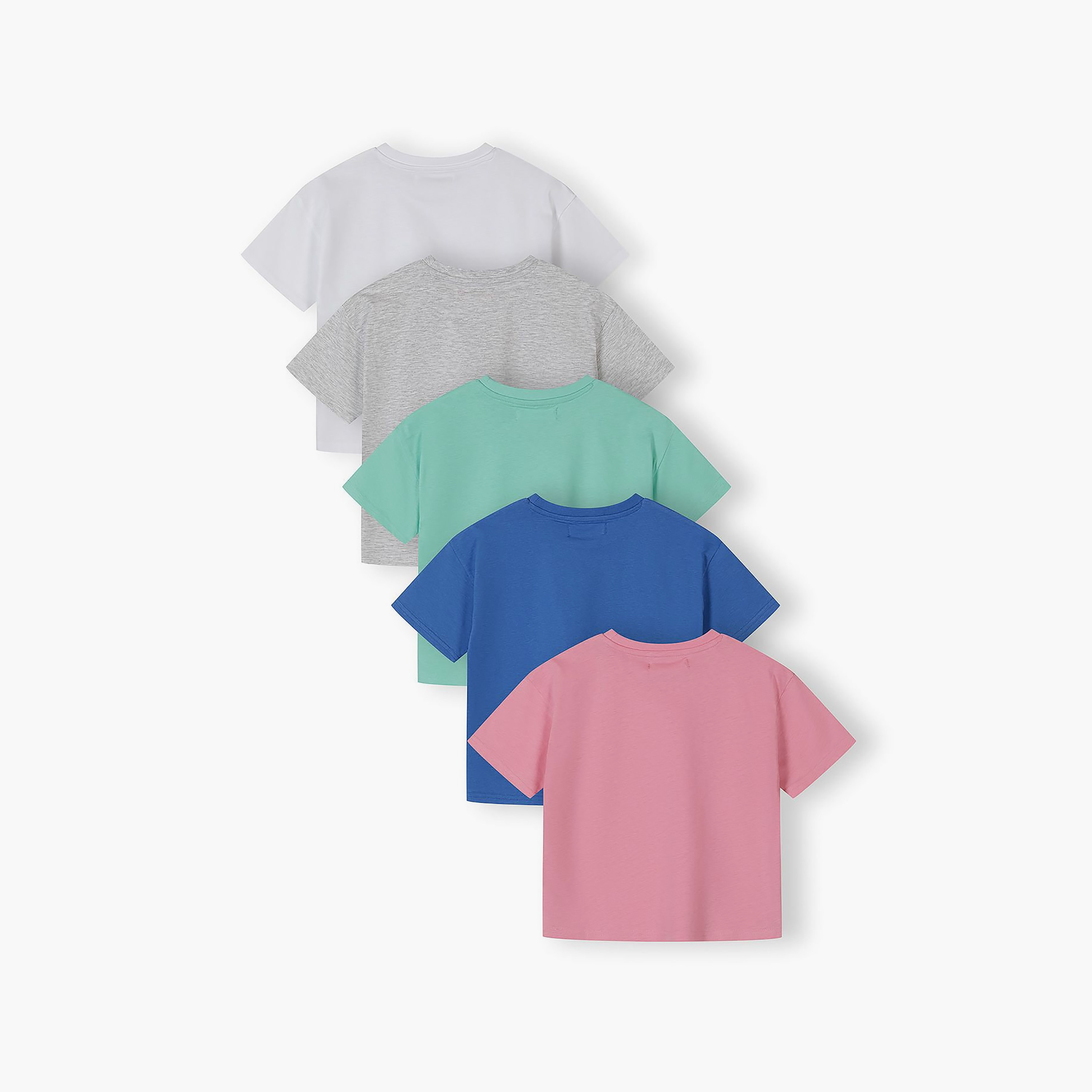 Minoti 5-Piece Short Sleeves Solid T-Shirt Set-girls-clothing-tshirts-image-2