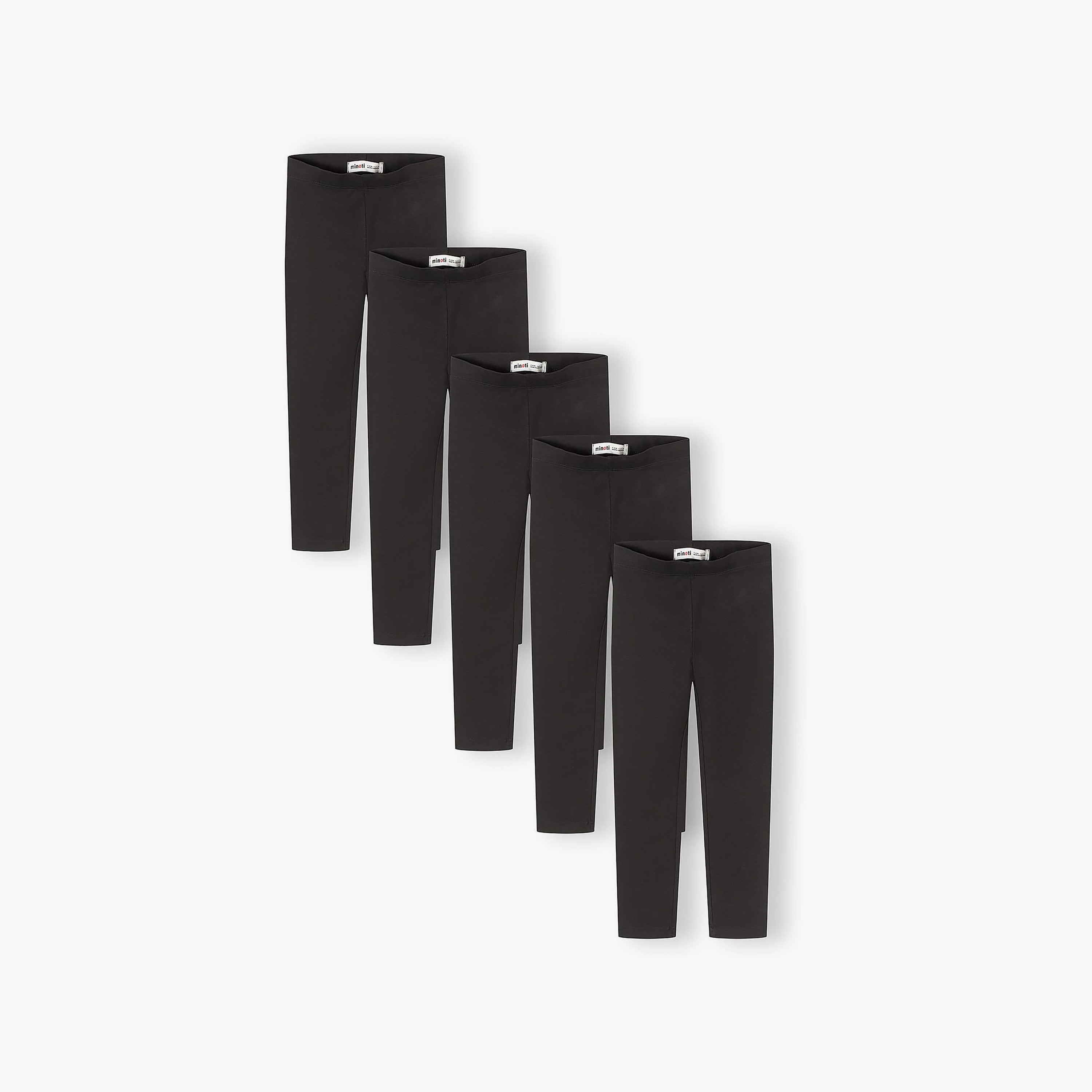 Minoti 5-Piece Solid Jersey Leggings Set-girls-clothing-bottoms-leggings-image-1