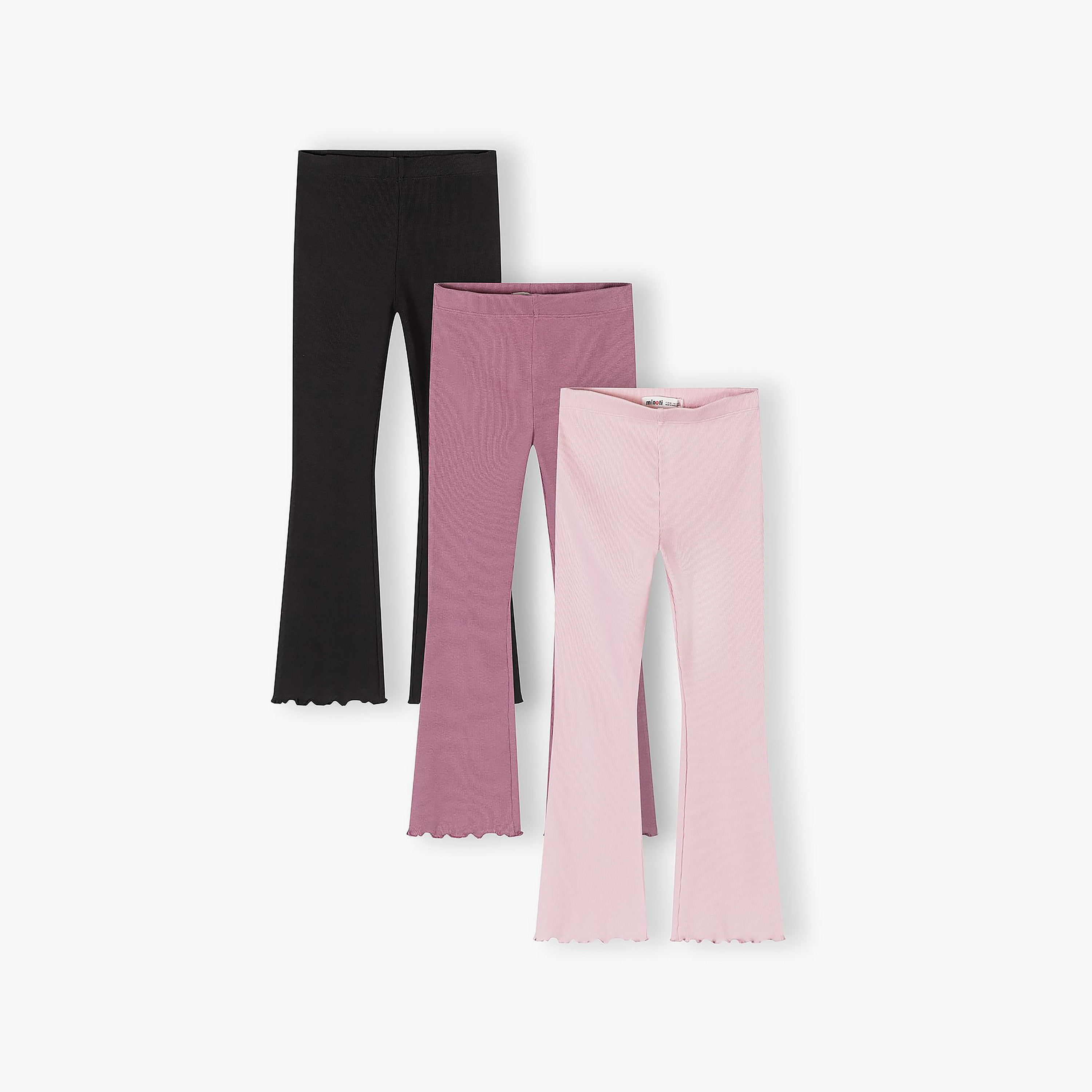 طقم ليجنز فلير ريبد سادة 5 قطع من مينوتي-girls-clothing-bottoms-leggings-image-1