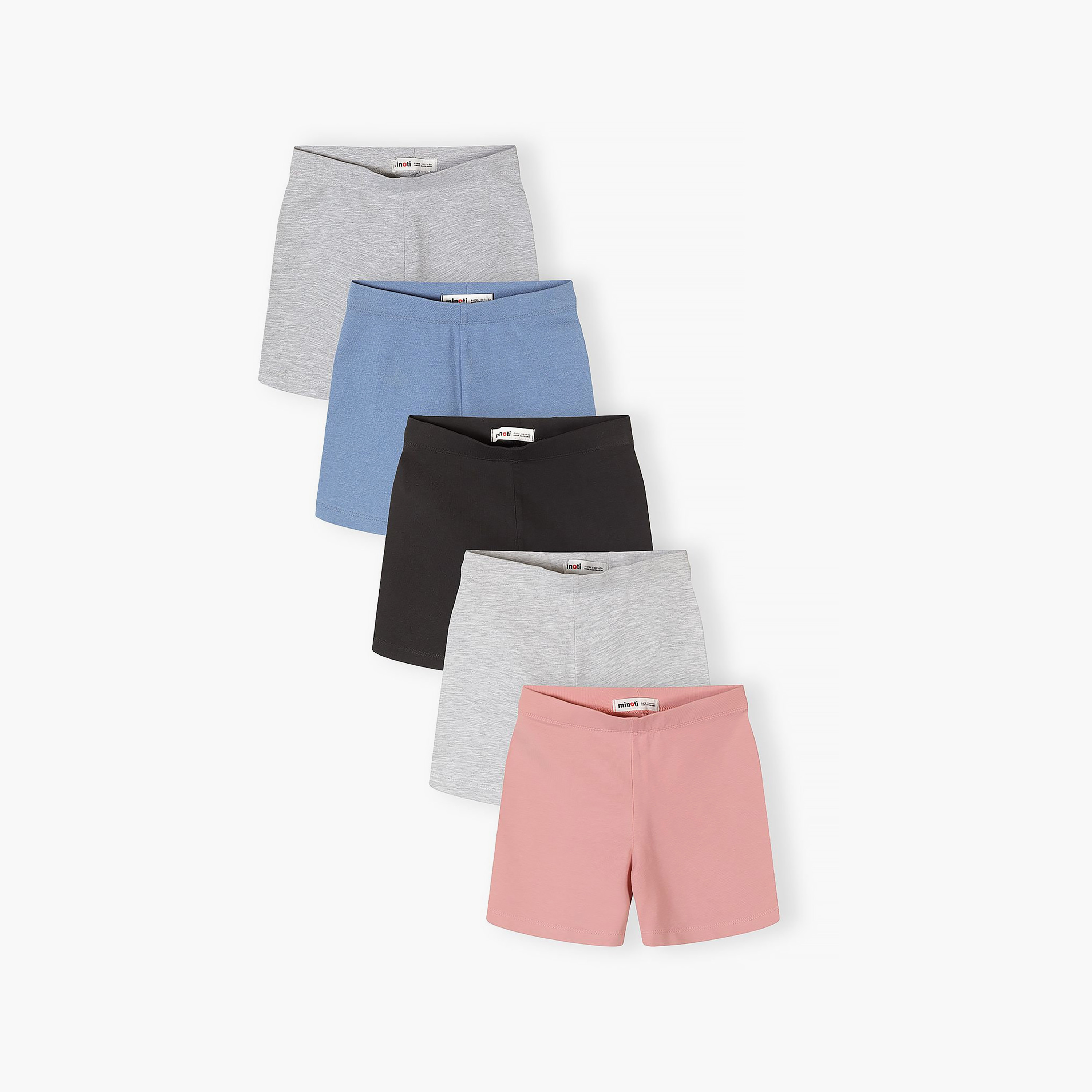 Minoti 5-Piece Solid Cycling Shorts Leggings Set-girls-clothing-bottoms-leggings-image-1